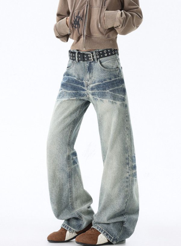 Vintage American high street men's distressed loose flared jeans Size US 32 / EU 48 - 4 Thumbnail