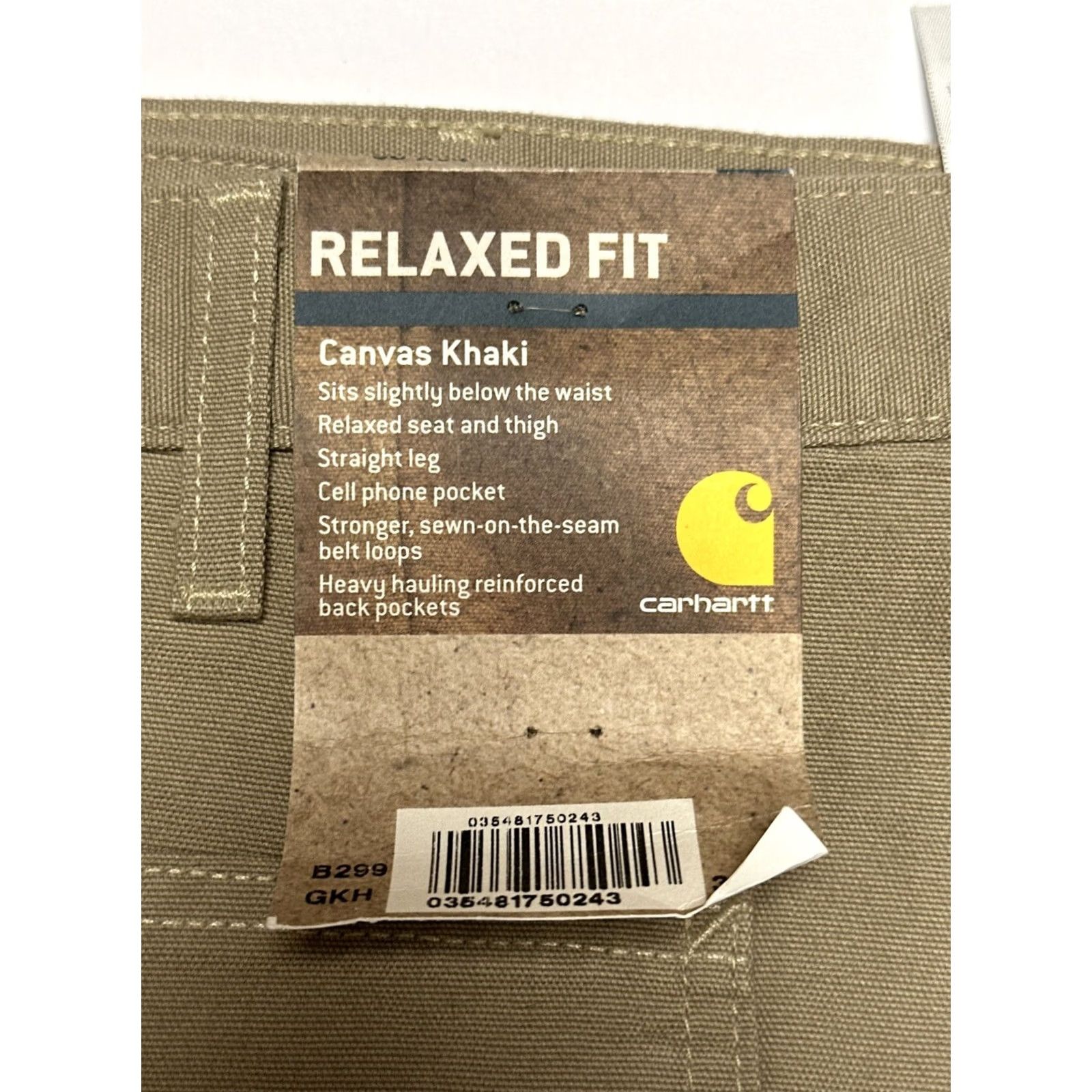 Carhartt Carhartt Relaxed Fit Canvas Work Pants 38x34 Beige Khaki Workwear Outdoors Mens Regular Straight Pocket Classic Logo USA Workwear Size US 38 / EU 54 - 3 Thumbnail