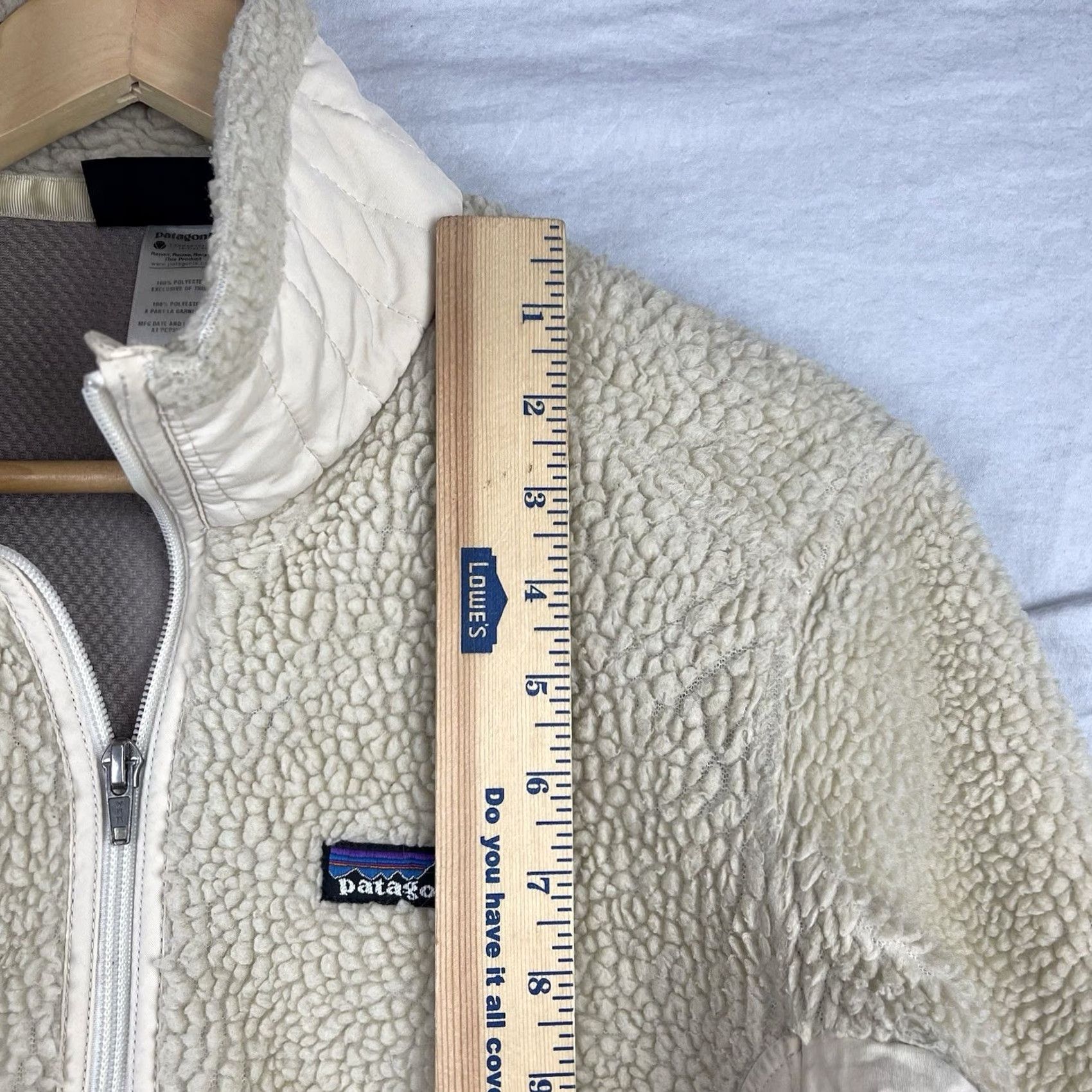 Patagonia Patagonia Jacket Womens Medium Beige Retro-X Deep Pile Fleece Zip Up Outdoor Size M / US 6-8 / IT 42-44 - 6 Thumbnail