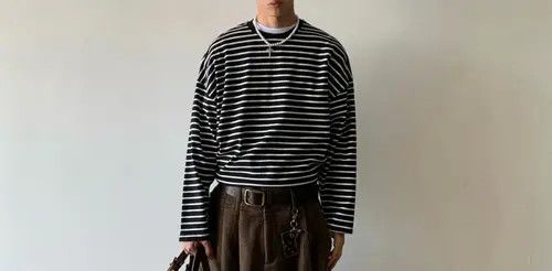 VIBE Stylish Striped Long Sleeve Shirt Size US M / EU 48-50 / 2 - 5 Thumbnail