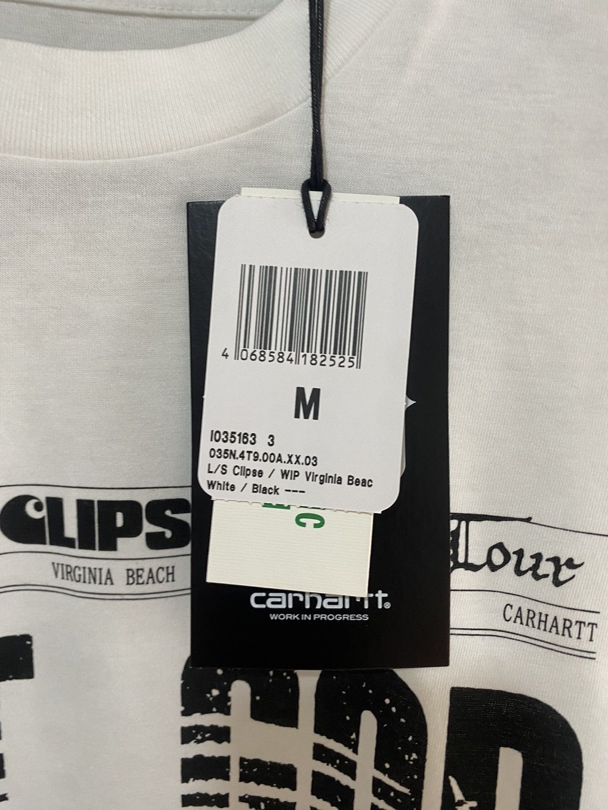 Carhartt Wip Carhartt Wip x Clipse long sleeve t-shirt size M white new Size US M / EU 48-50 / 2 - 6 Thumbnail
