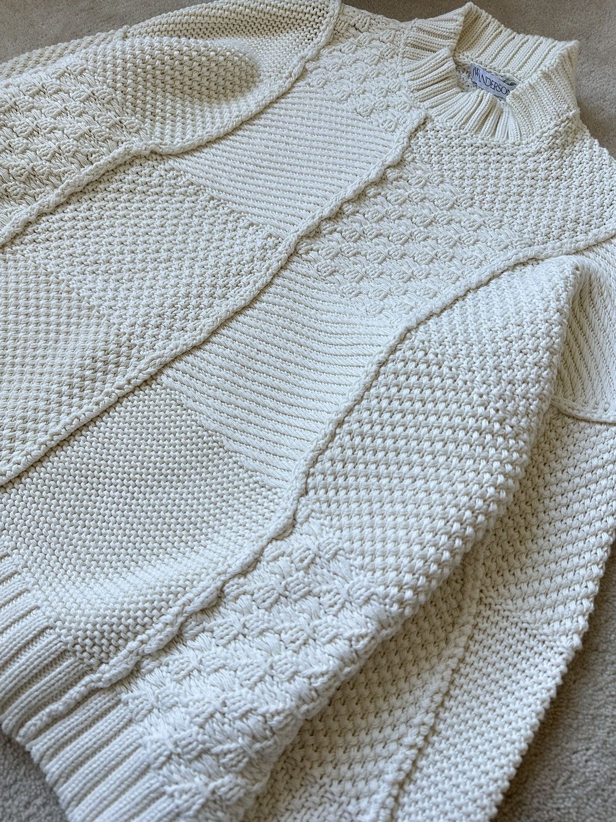 Designer × JW Anderson SS20 JW Anderson Cotton Patch Work Knitted Sweater Heavy Size US L / EU 52-54 / 3 - 2 Thumbnail