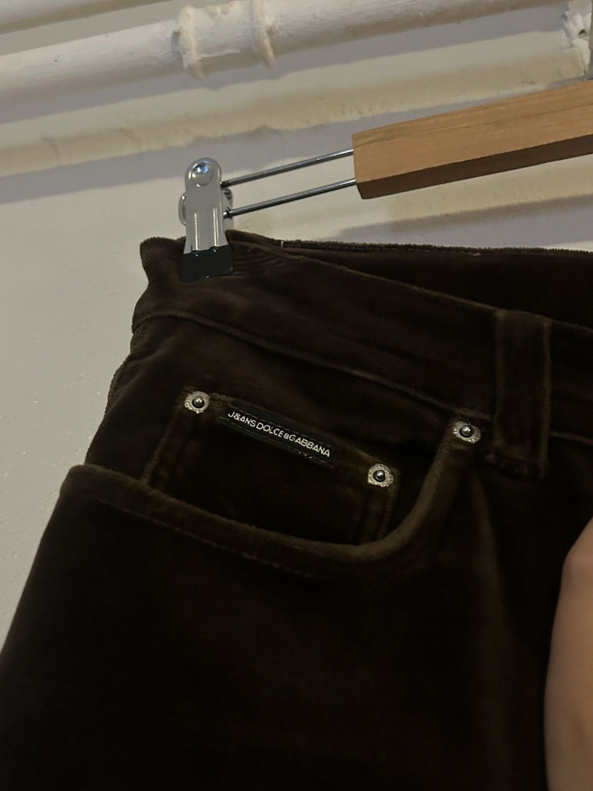 Dolce & Gabbana Dolce & Gabbana Brown Velvet Trousers Size 34/48 Size US 32 / EU 48 - 6 Thumbnail
