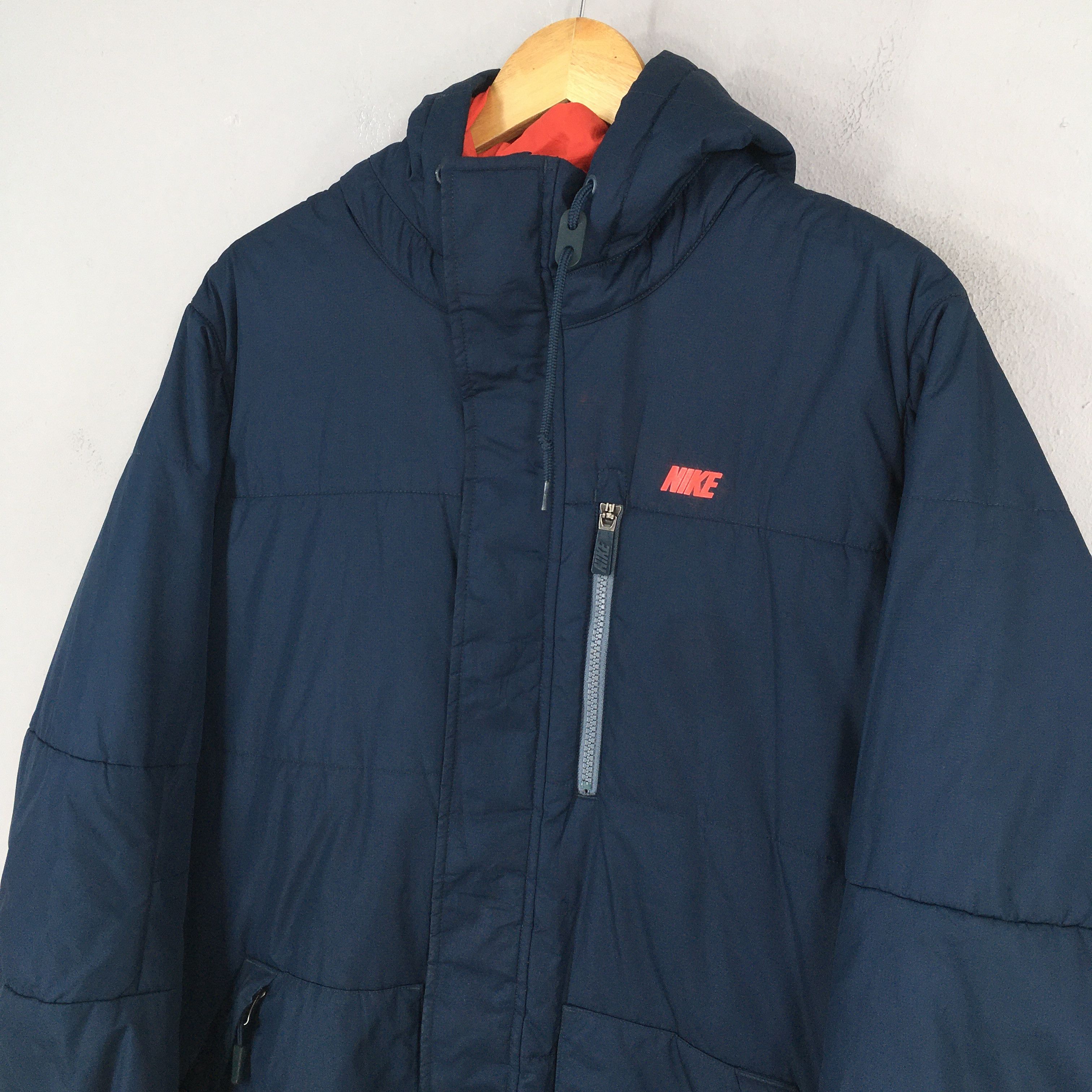 Nike Vintage Y2K Nike Swoosh Blue Puffer Jacket XXL Size US XXL / EU 58 / 5 - 3 Thumbnail