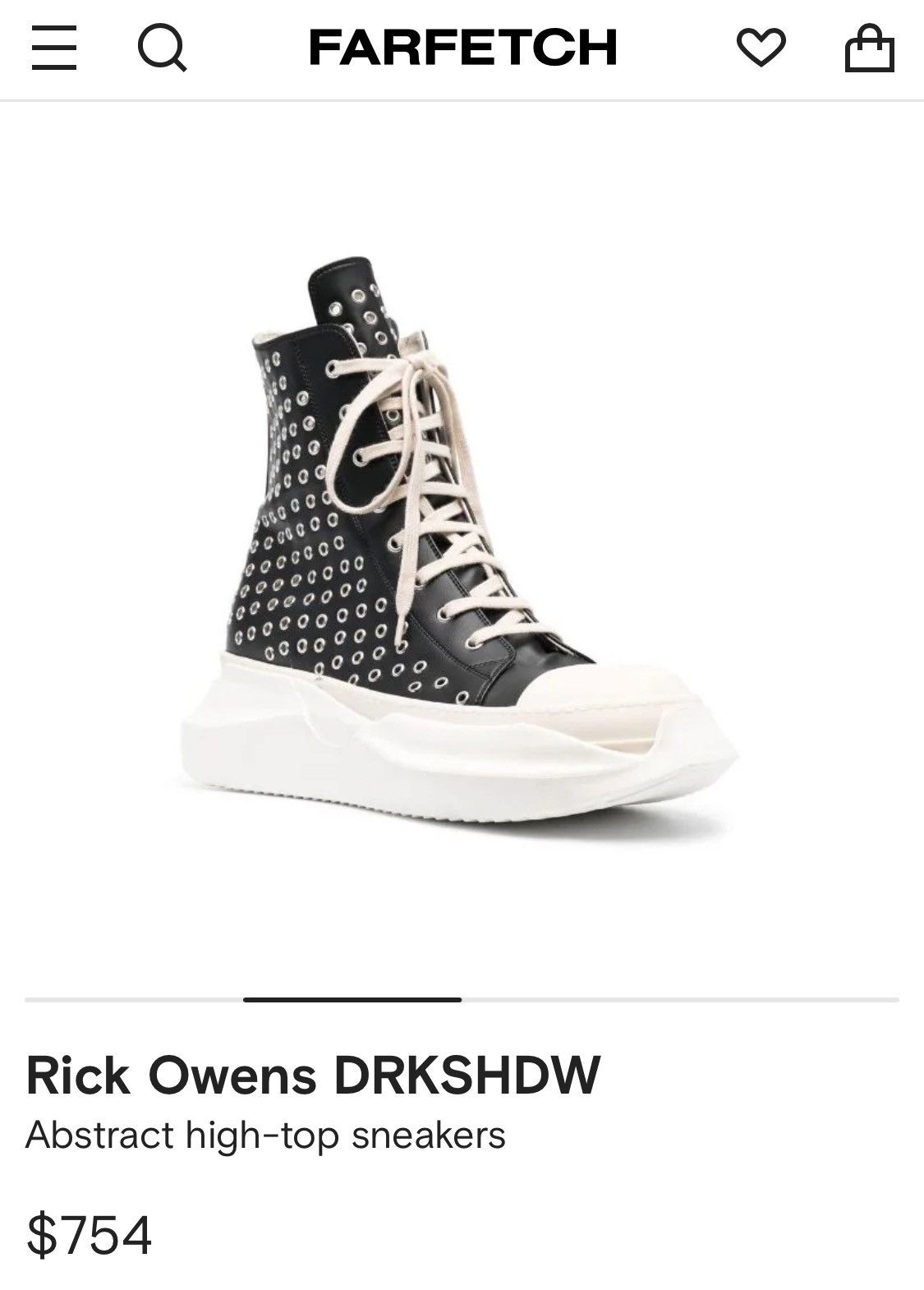 Rick Owens RAMONES PERFORATED EYELET SNEAKERS TRAINERS Size US 9 / EU 42 - 4 Thumbnail
