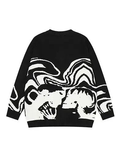 Other Painting Skull Graphic Knitted Sweater Size US L / EU 52-54 / 3 - 2 Thumbnail