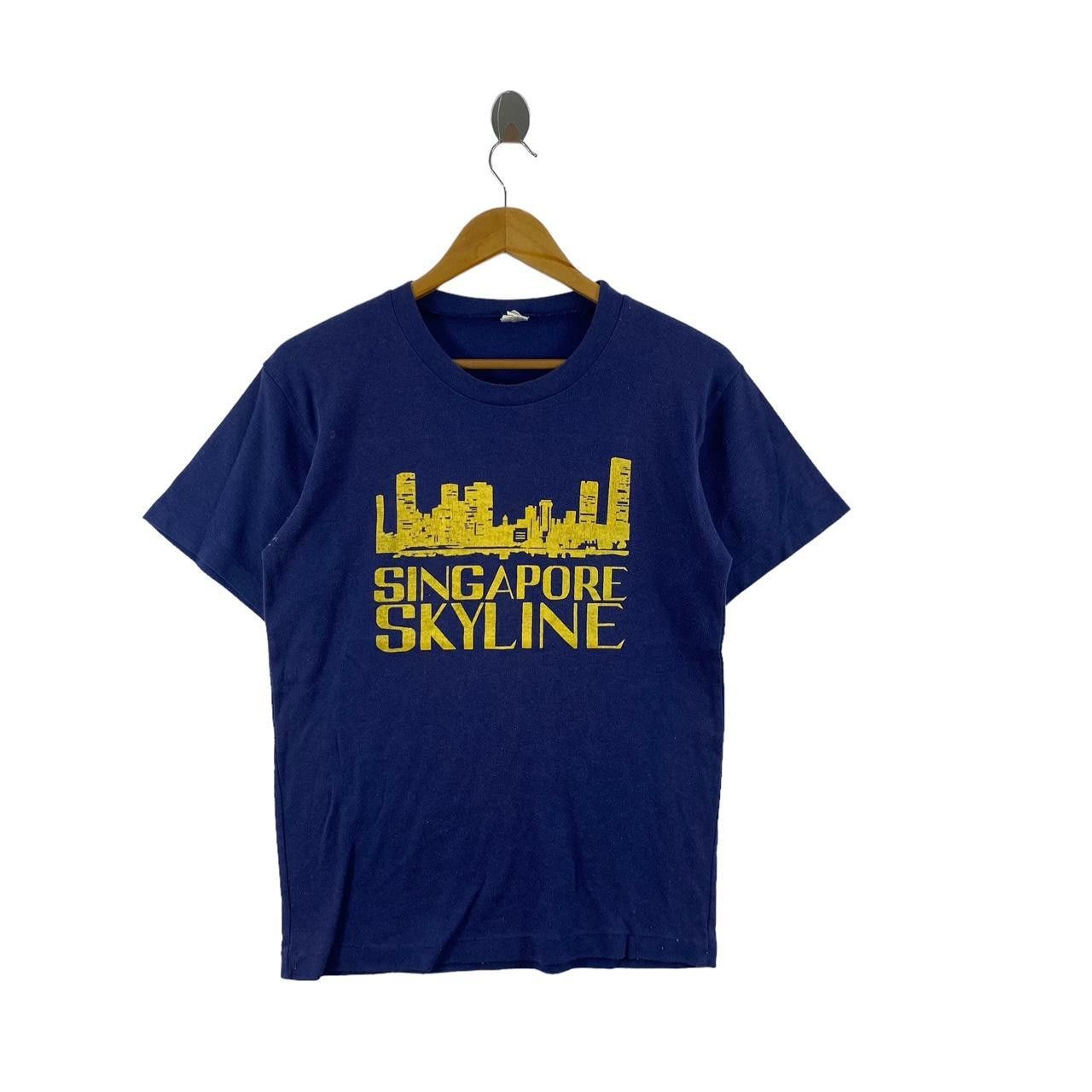 Vintage Vintage 80’ SINGAPORE SKYLINE Hand Panting Tee Shirt Top Size US M / EU 48-50 / 2 - 1 Thumbnail