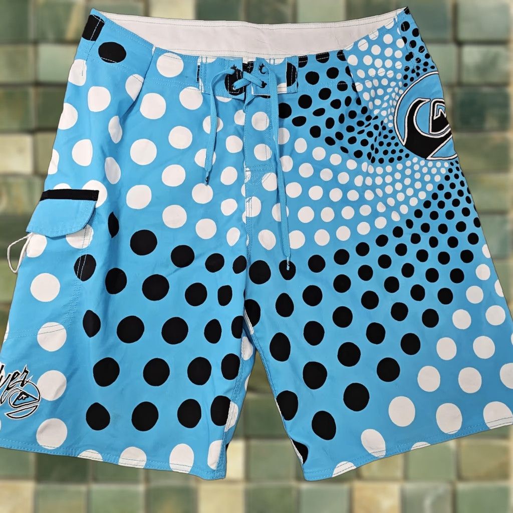 Quiksilver Quiksilver Board Shorts Mens 38 Blue Polka Dot Quick Dry Swim Trunks Surf Bottoms A101794 Size US 38 / EU 54 - 1 Thumbnail