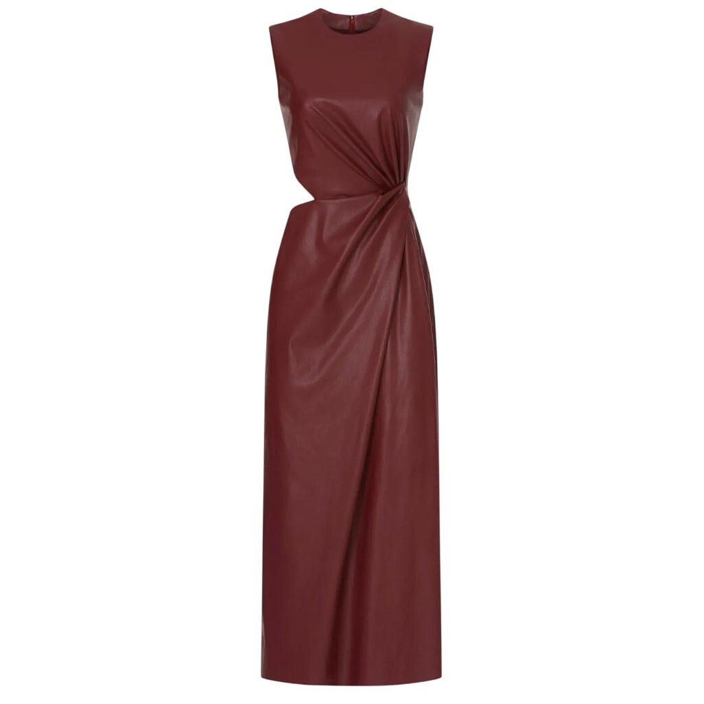 Jonathan Simkhai Jonathan Simkhai Toni Faux Leather Midi Dress Red, Size US  6 | Grailed