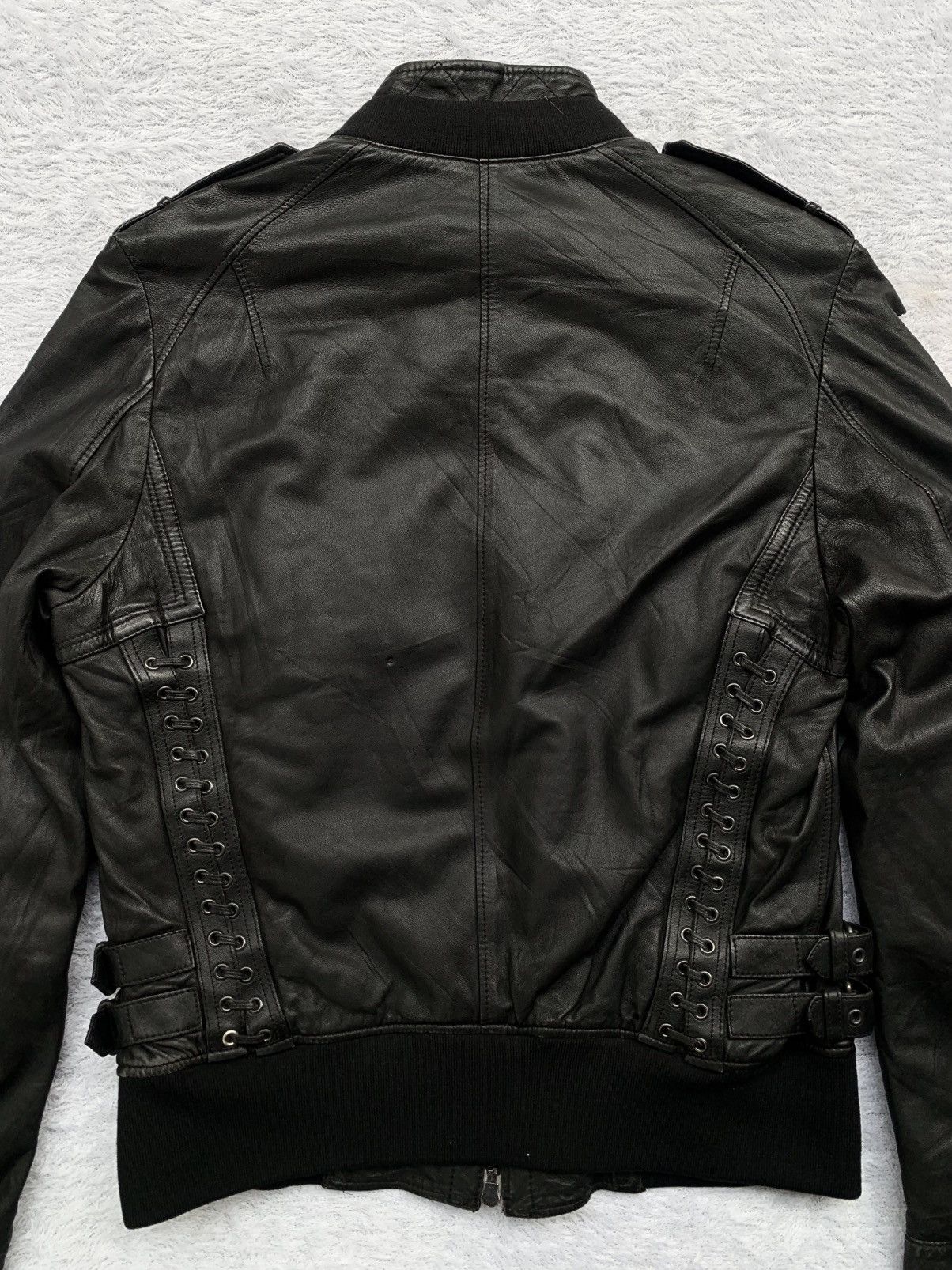Neil Barrett Laced up military leather jacket Size US M / EU 48-50 / 2 - 2 Thumbnail