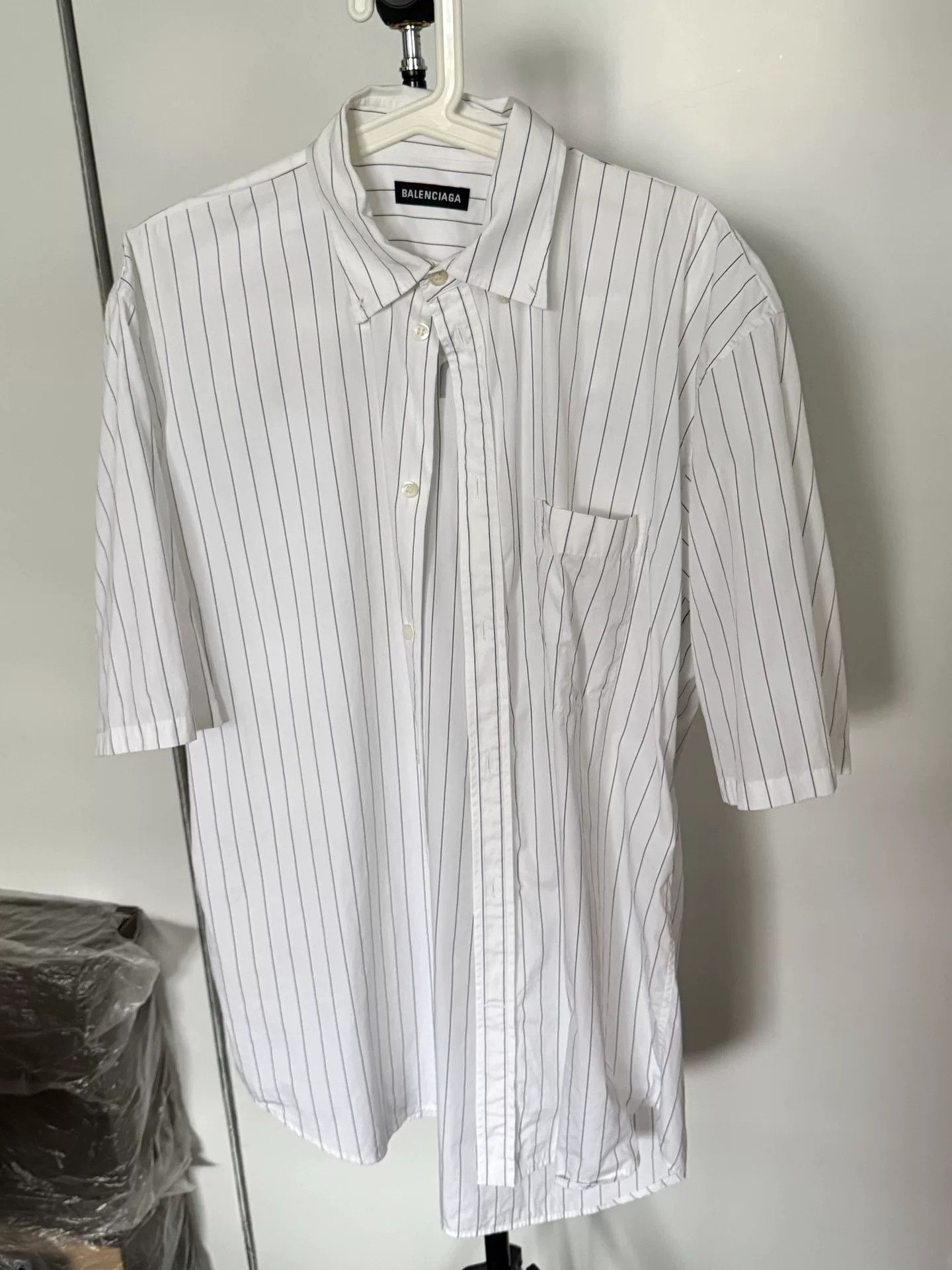 Balenciaga balenciaga striped shirt uni size 38 Size US M / EU 48-50 / 2 - 2 Thumbnail