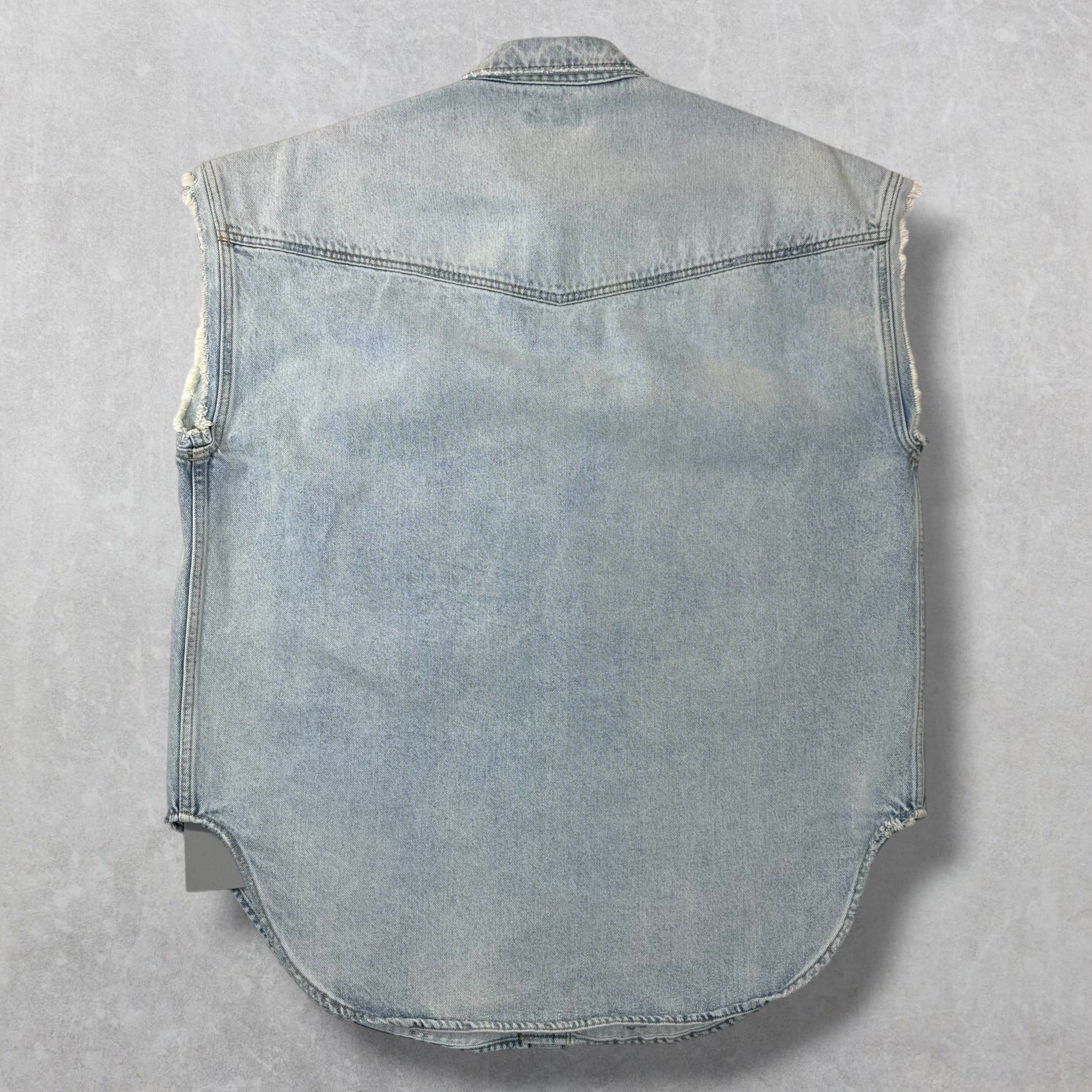 Balenciaga Balenciaga Oversized Denim Western Vest XS (XL) Size US XL / EU 56 / 4 - 2 Thumbnail