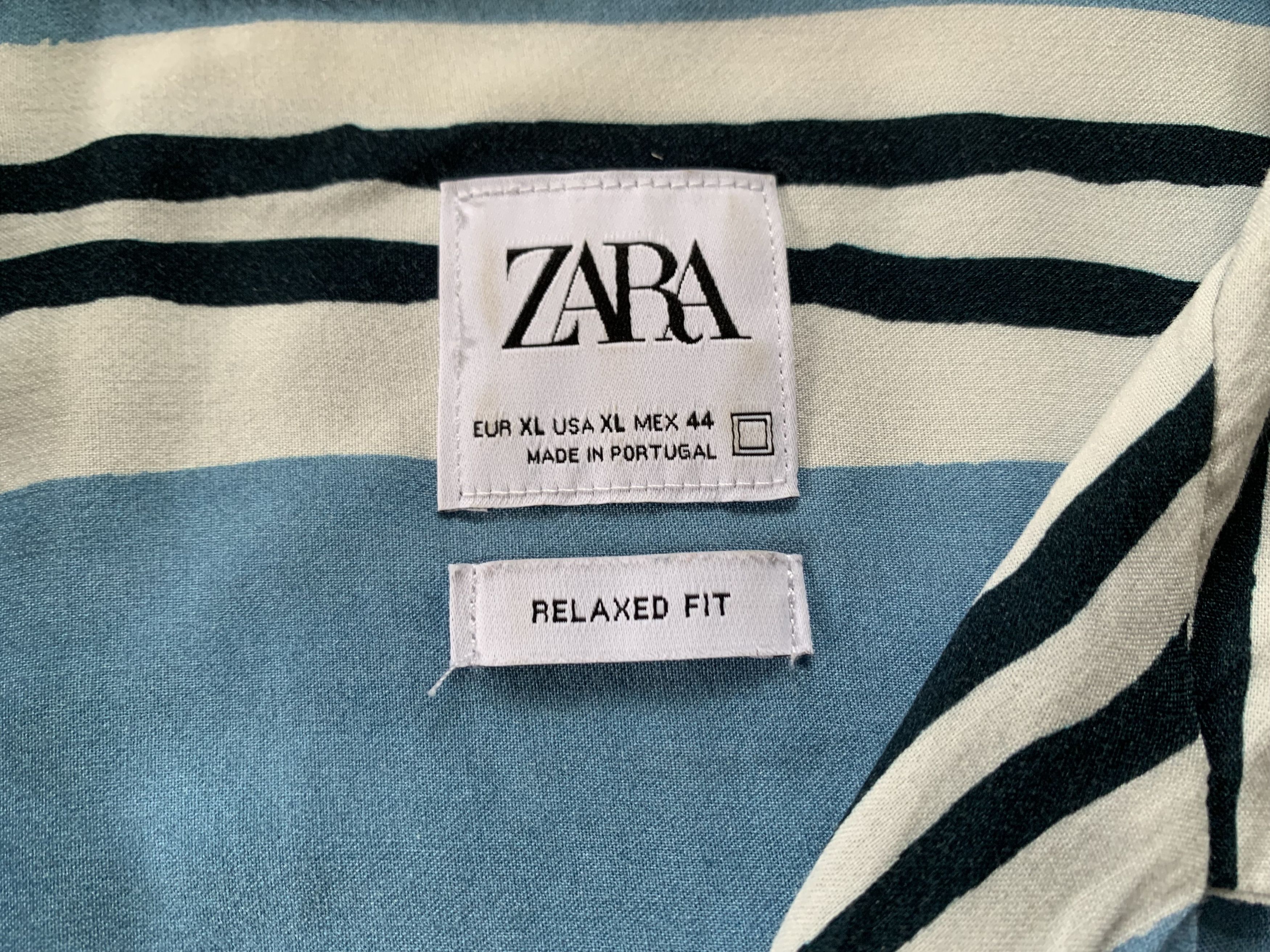 Zara Zara Men`s Stripe Shirt Summer Hawaiian Streetwear Size US XL / EU 56 / 4 - 6 Thumbnail