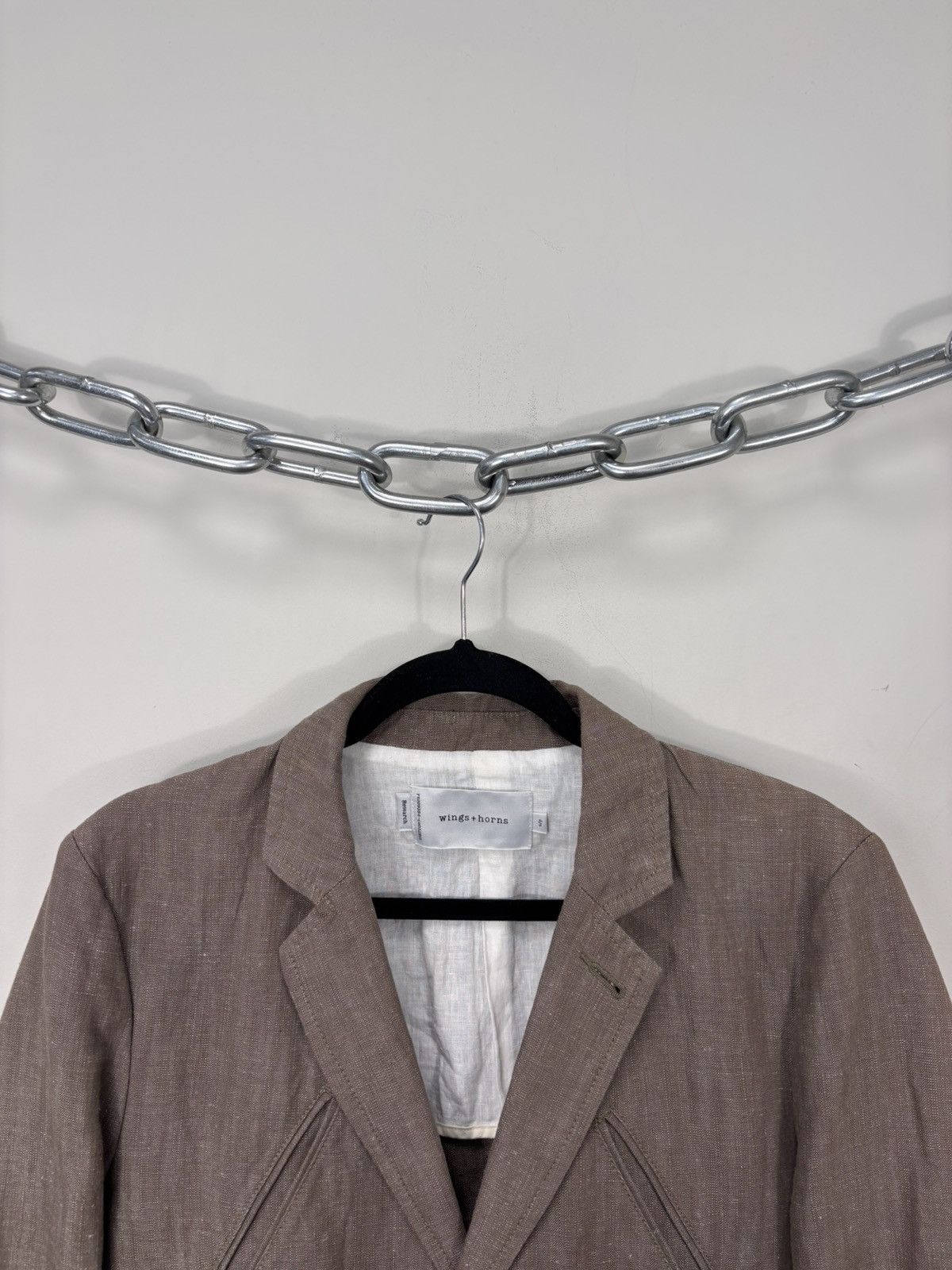 Wings + Horns Wings + Horns Research Linen Blend Tailored Blazer Jacket Size US S / EU 44-46 / 1 - 4 Thumbnail