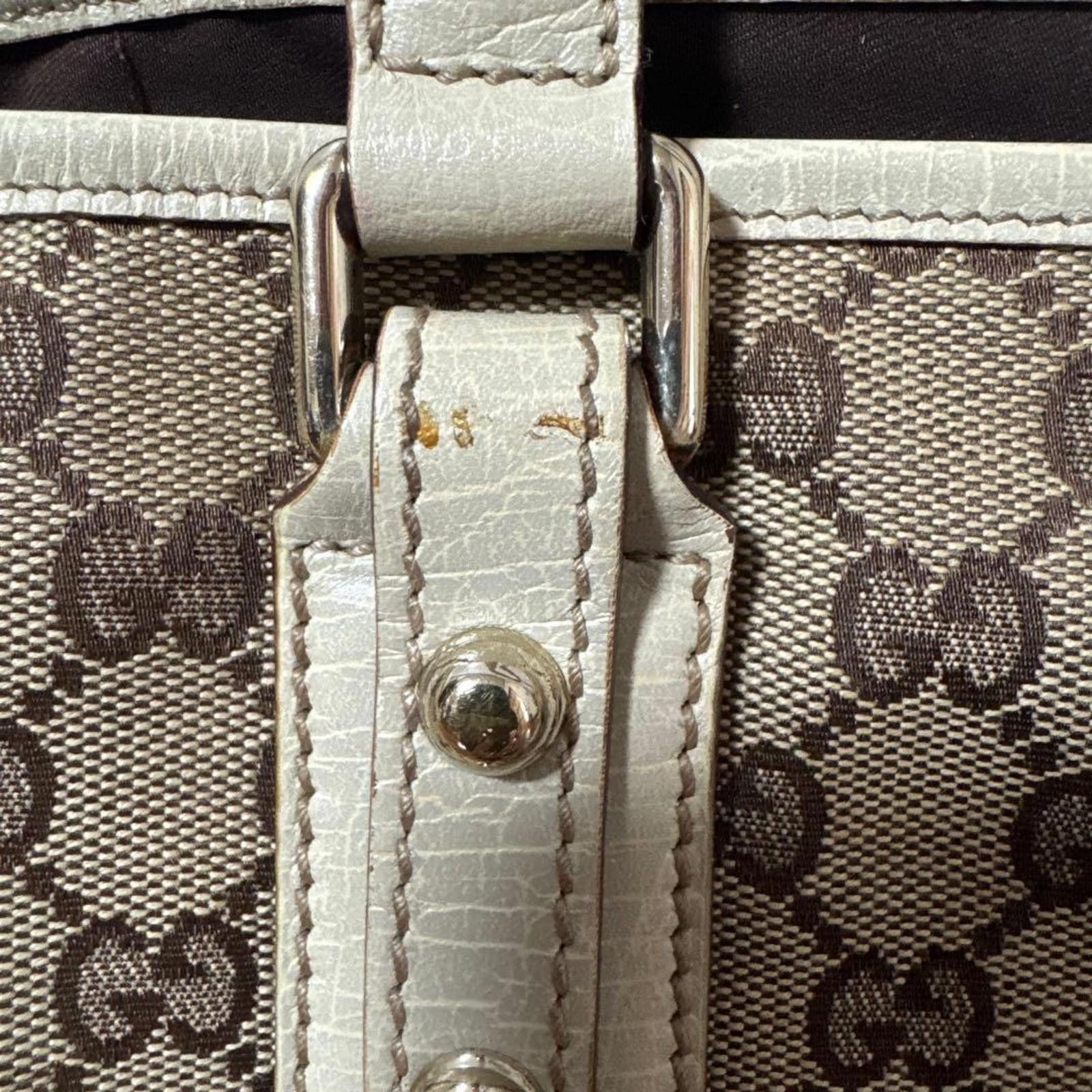 Gucci Gucci - Beige GG Canvas Tote Bag Yellow White Stripes Size ONE SIZE - 3 Thumbnail