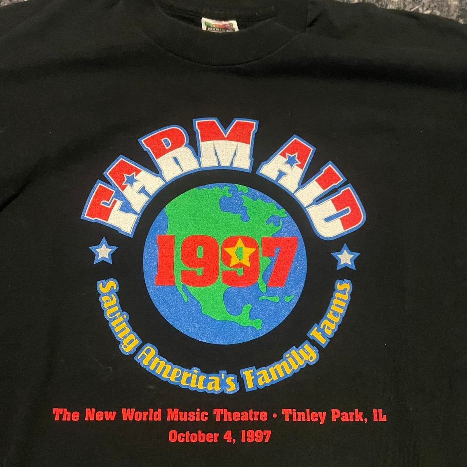Other 1997 Farm Aid Concert black cotton tee concert tee Size US L / EU 52-54 / 3 - 2 Thumbnail