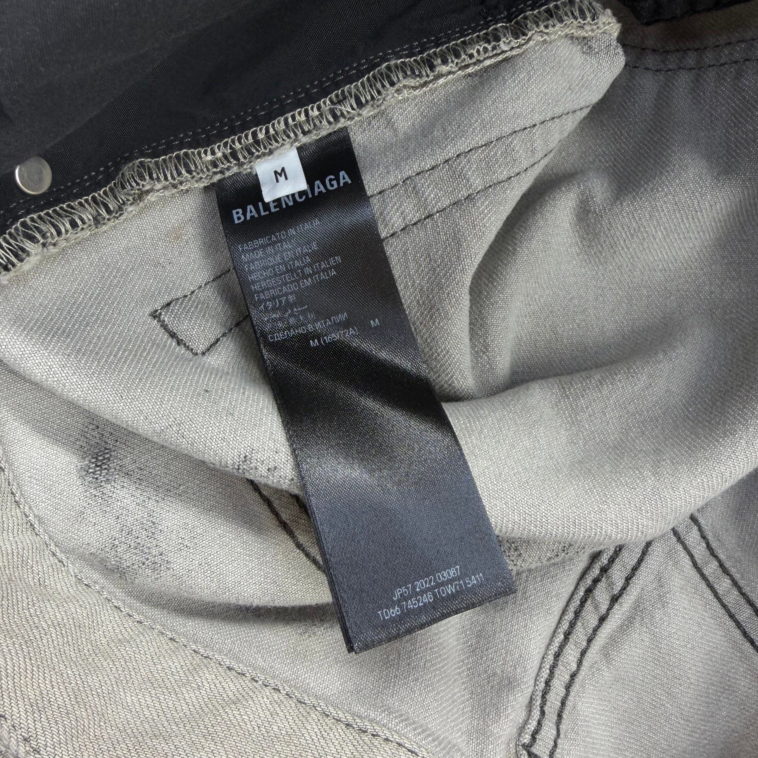 Balenciaga Balenciaga Super Destroyed Baggy Grey Jeans M (34) Size US 34 / EU 50 - 9 Thumbnail