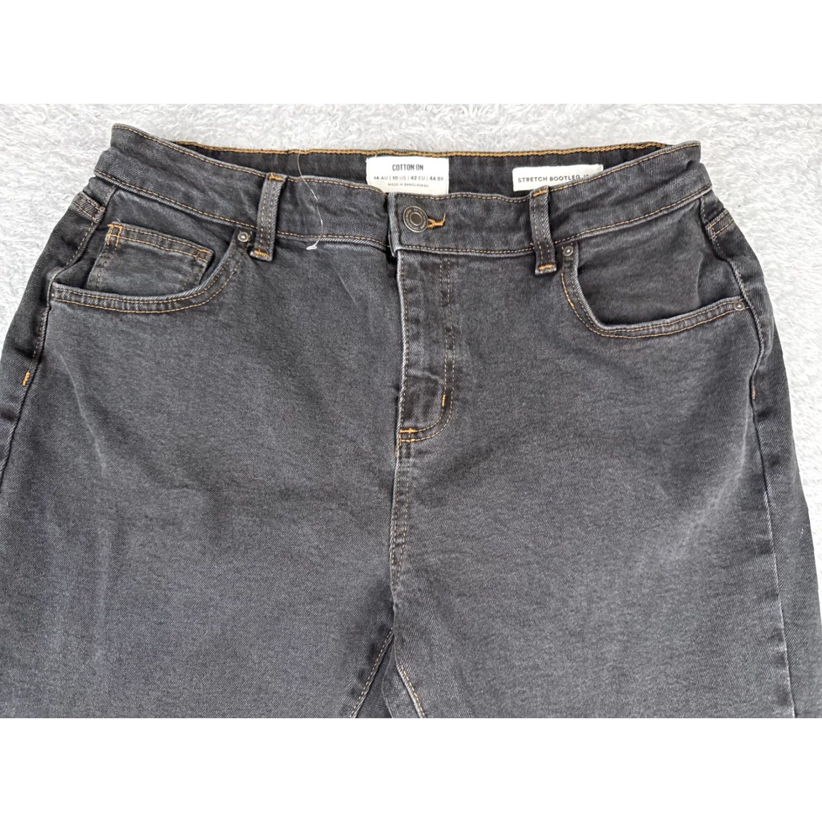 Cotton On VINTAGE Cotton On Women's Jeans Pants 10 Black Denim Stretch Bootcut Mid Rise 30x31 Classic Size 32" / US 10 / IT 46 - 4 Thumbnail