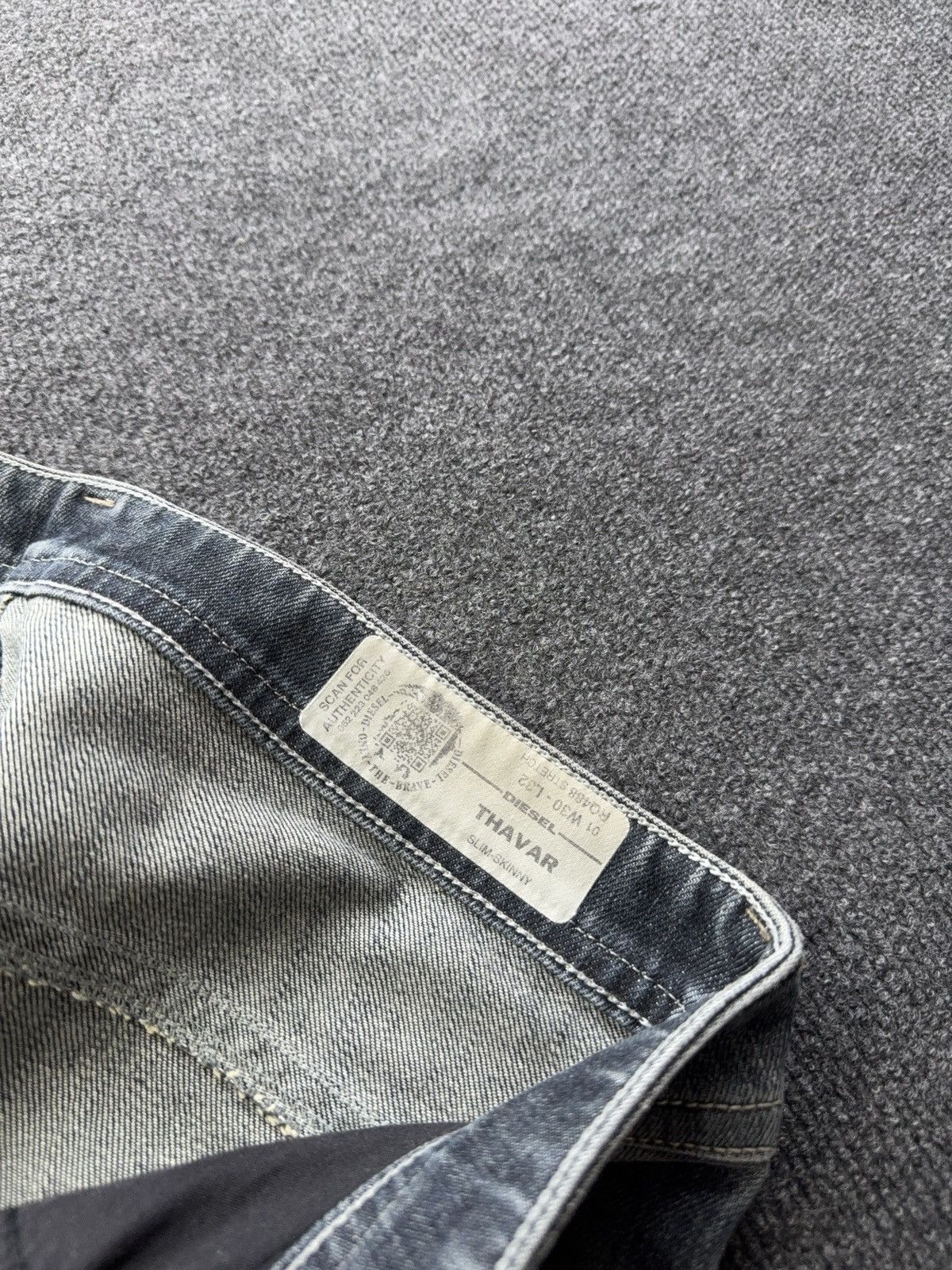 Diesel Luxury 00s Diesel Thavar Slim Skinny Washed Blue Jeans W30 Size US 30 / EU 46 - 10 Thumbnail