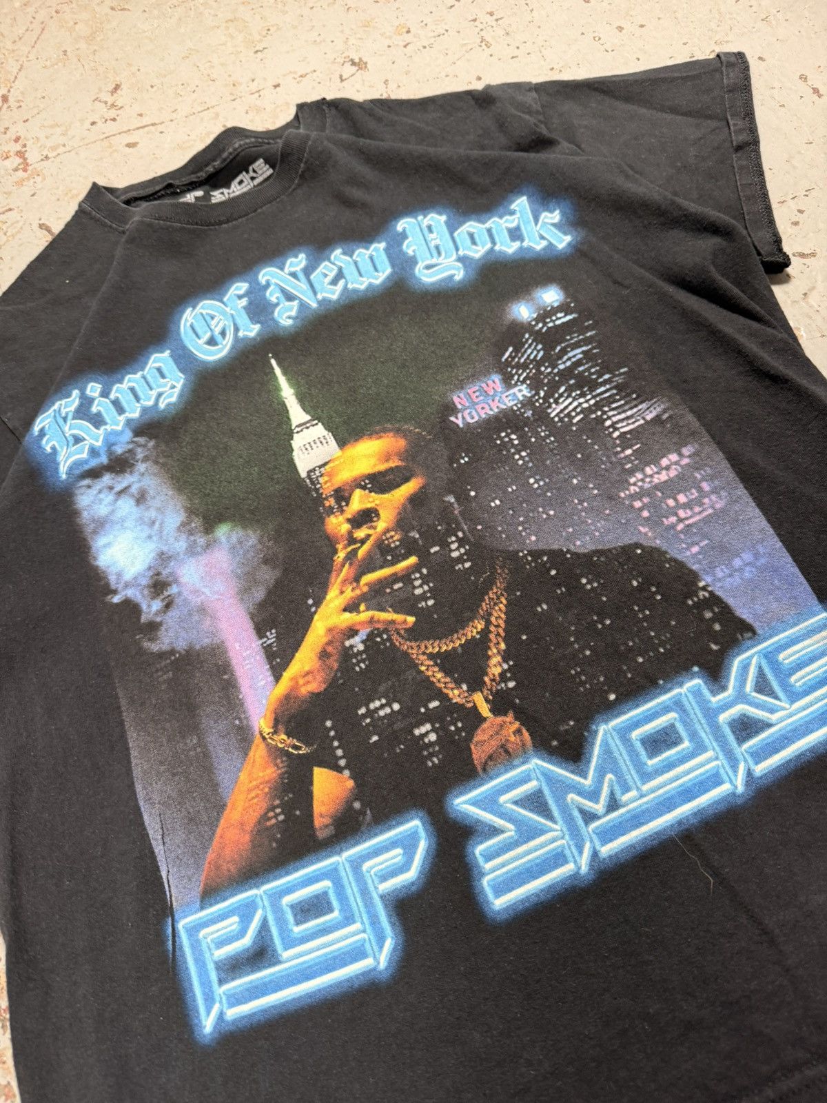 Band Tees OG Popsmoke Woo king of New York Tee Size US L / EU 52-54 / 3 - 3 Thumbnail