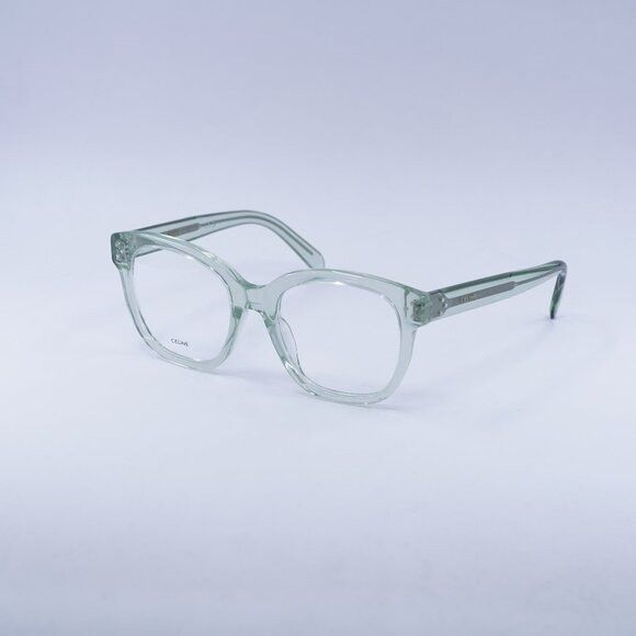 Celine Celine CL50086I 093 Eyeglasses Transparent Teal 53mm Square Size ONE SIZE - 3 Thumbnail