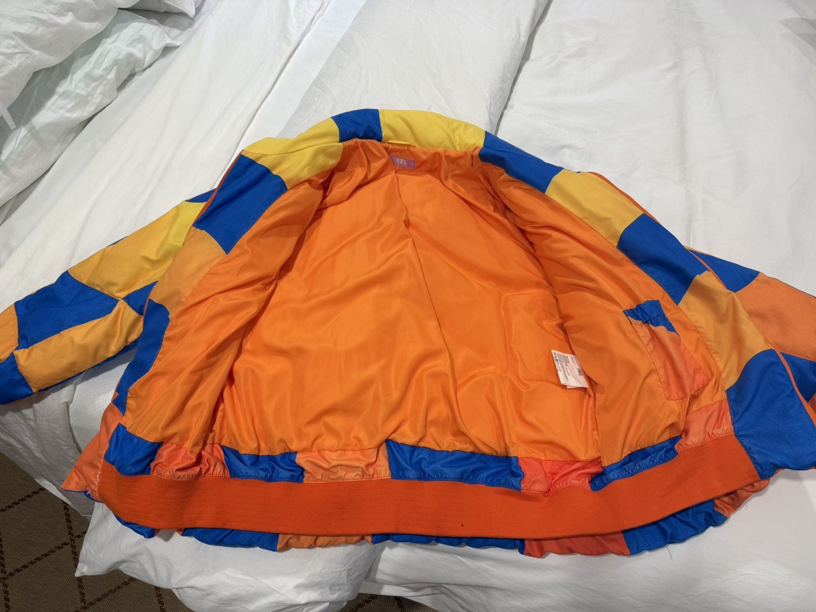 ERL ERL Puffer Jacket Blue, Orange, and Yellow Checkered L Size US L / EU 52-54 / 3 - 5 Thumbnail