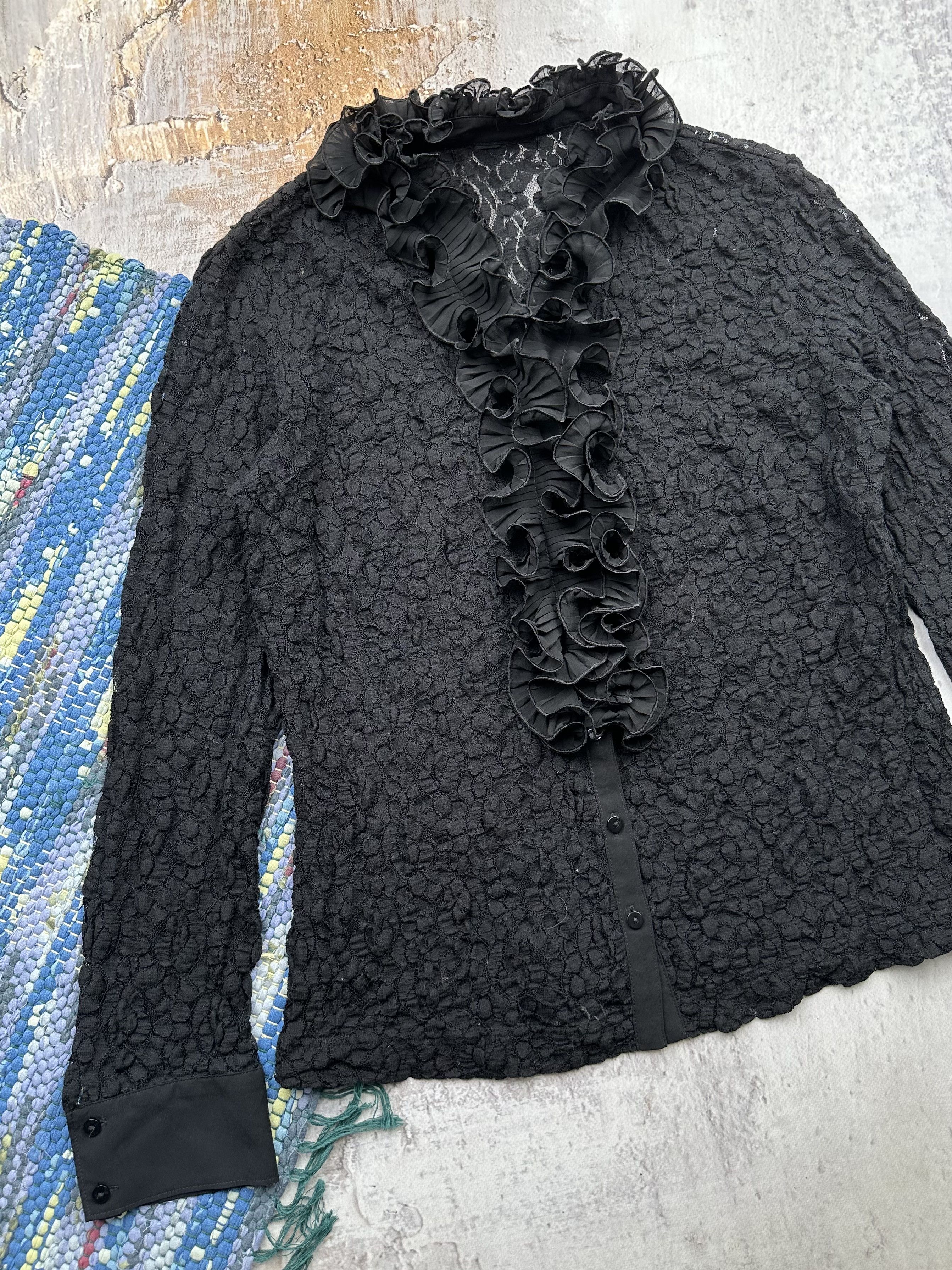 Vintage Vintage Lace Blouse A121(118) Size L / US 10 / IT 46 - 2 Thumbnail