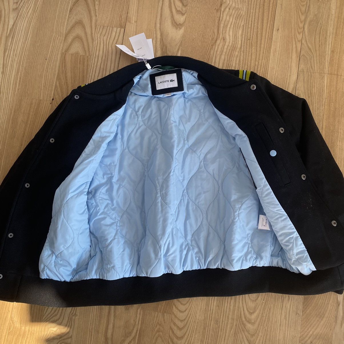 Lacoste Lacoste Varsity Letterman Wool Bomber Jacket Patch Vintage Size US M / EU 48-50 / 2 - 10 Thumbnail