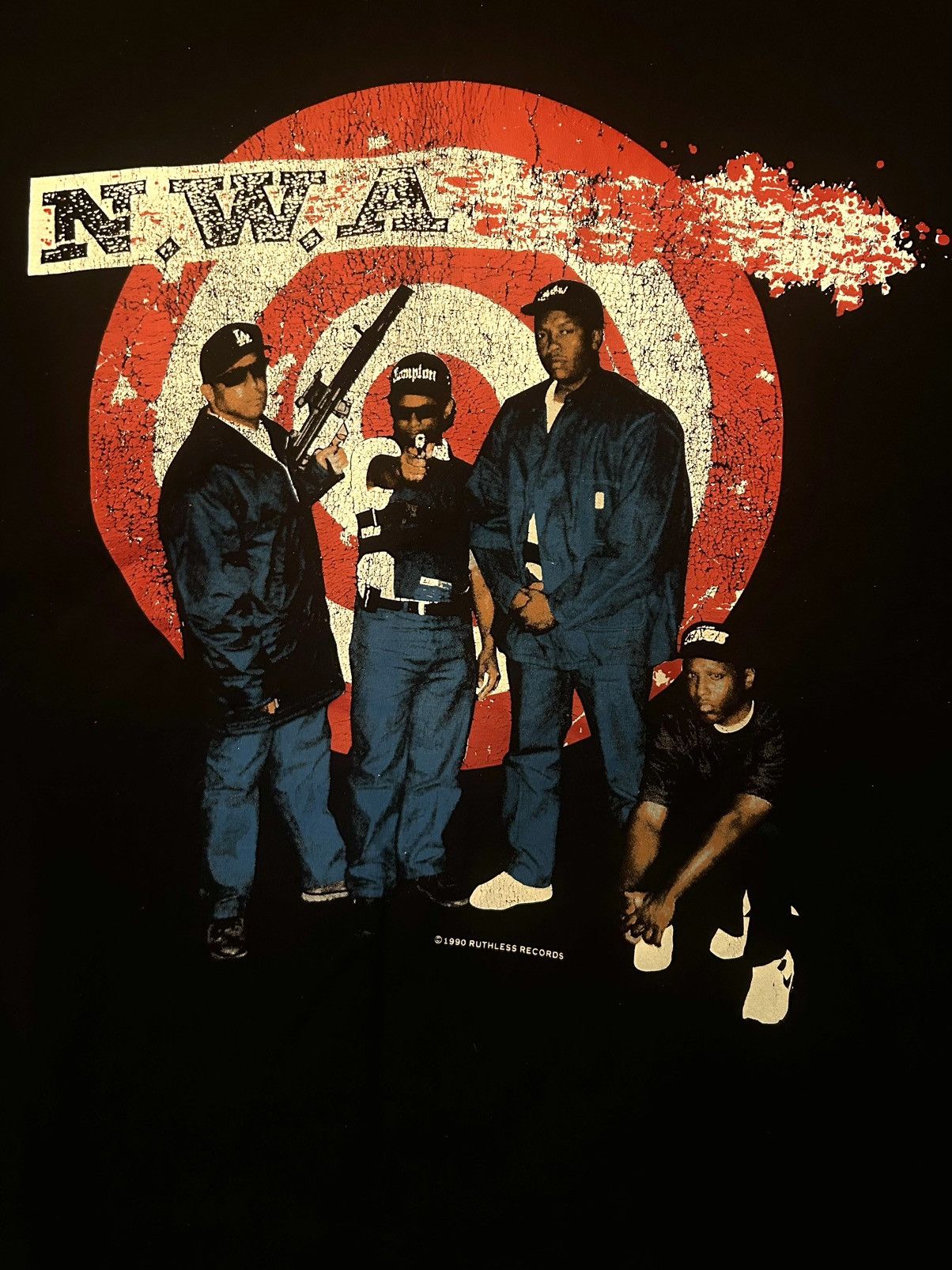 Rap Tees Vintage 1990 N.W.A Target Graphic Rap Tee Ruthless Records Size US XL / EU 56 / 4 - 2 Thumbnail