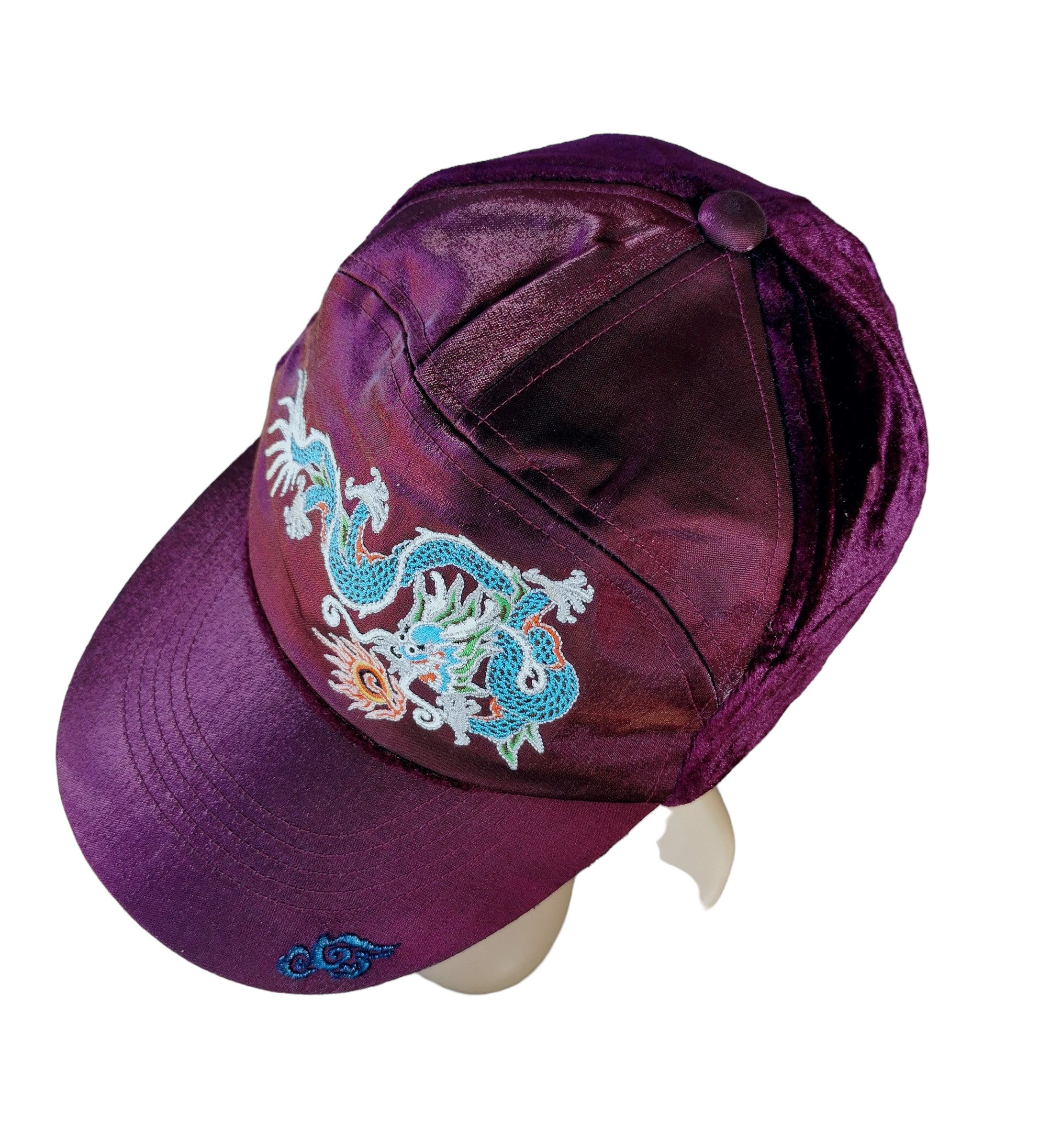 Japanese Brand Hayashi Style Dragon Embroidery Velvet Trucker Cap Size ONE SIZE - 3 Thumbnail
