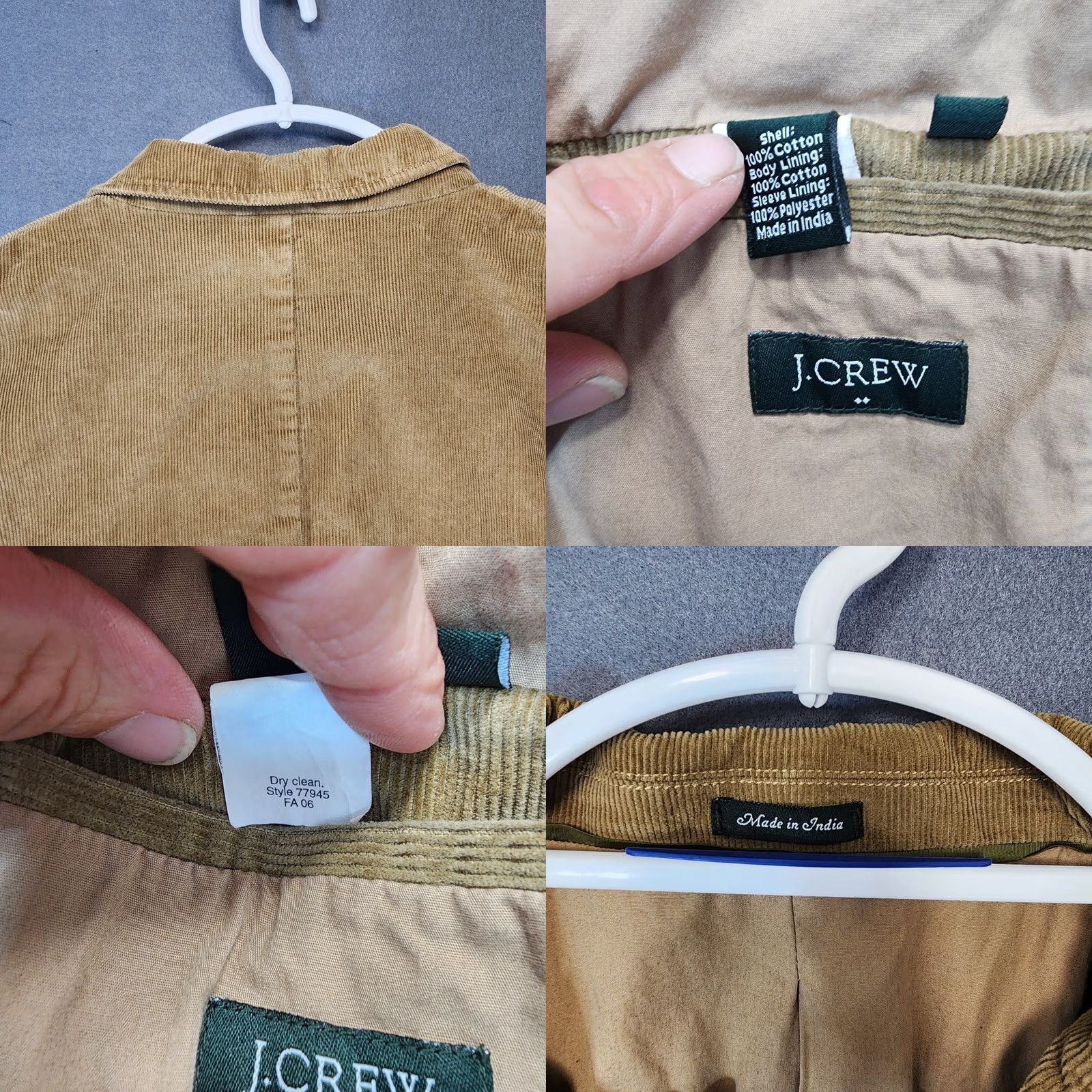 J.Crew VINTAGE J. Crew Sport Coat XL Brown Corduroy Lined Notch Lapel 3-Button 4-Button Sleeve Mens Size US XL / EU 56 / 4 - 9 Thumbnail