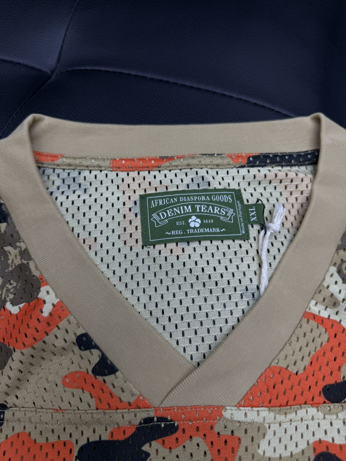 DENIM TEARS Denim Tears Tan Orange Camo Cotton Wreath Jersey (XXL) (NEW) Size US XXL / EU 58 / 5 - 6 Thumbnail
