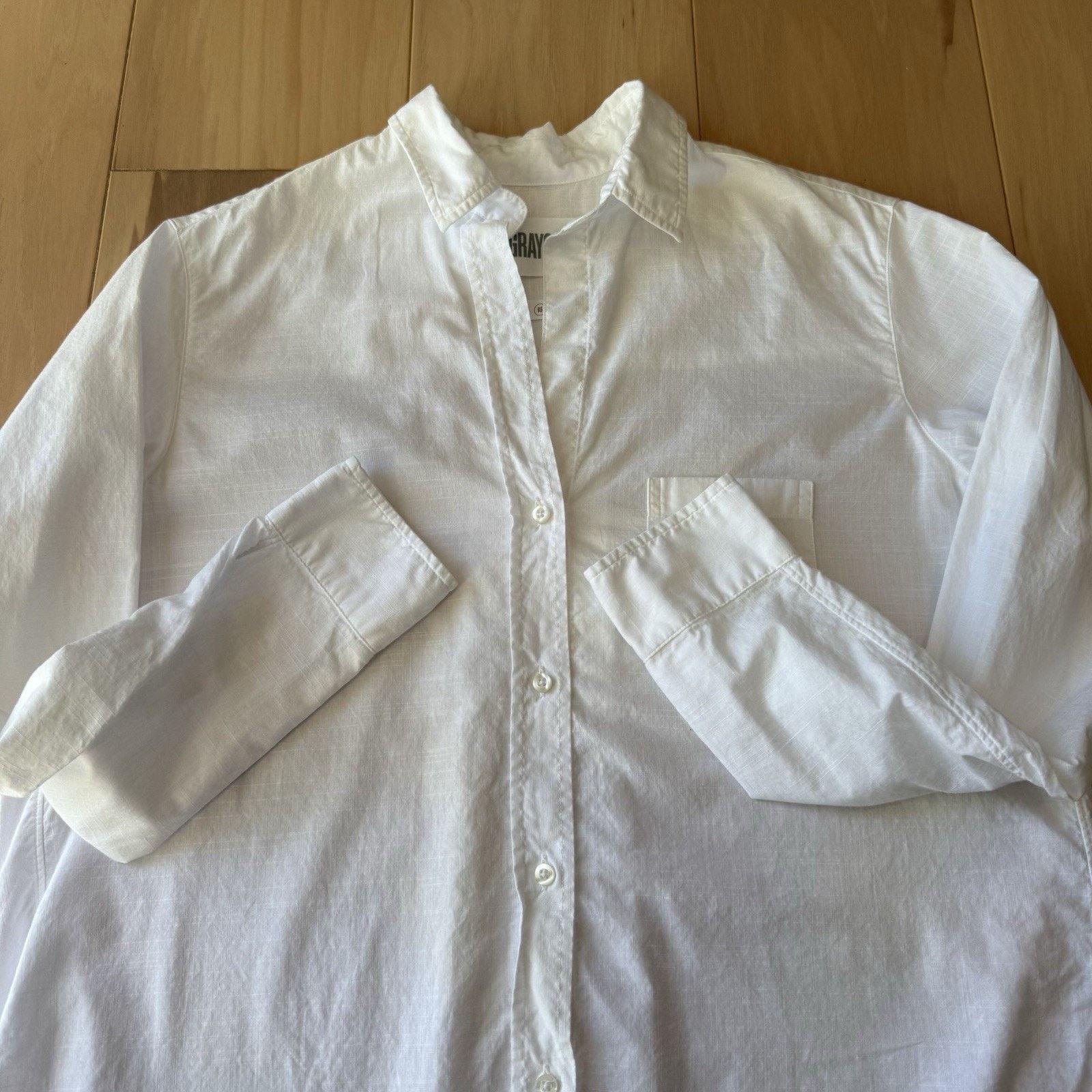 Other Grayson The Hero Shirt Women's 3 White Button Up 100% Cotton Size M / US 6-8 / IT 42-44 - 4 Thumbnail