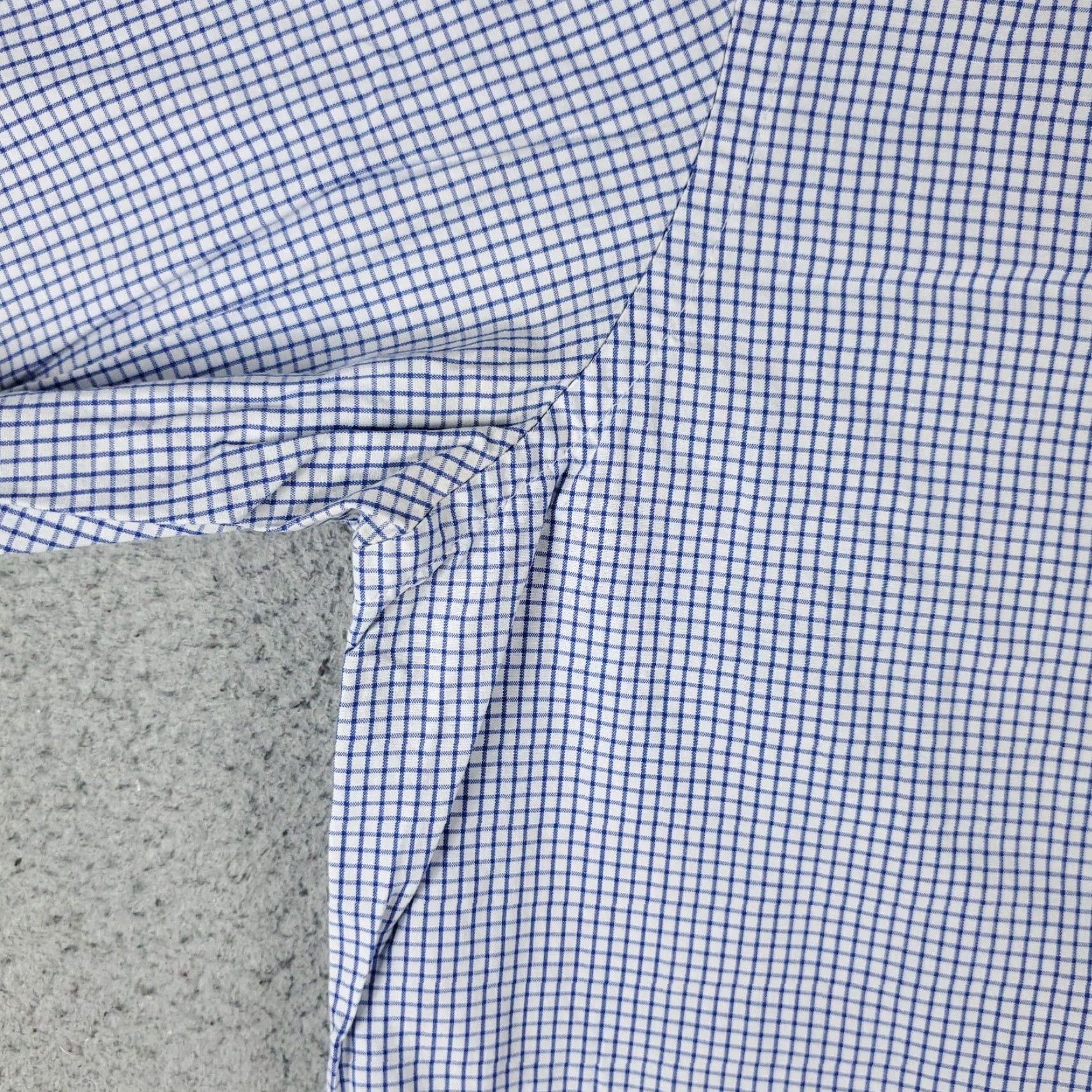 Tommy Hilfiger Tommy Hilfiger Dress Shirt Mens 16 Blue Check Long Sleeve Button Up Collar 100% Cotton Classic Style Mens Large Blue Size 42R - 3 Thumbnail