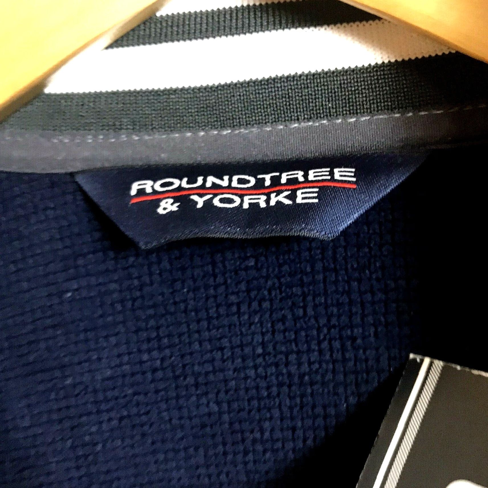 Roundtree & Yorke Roundtree Yorke 1/4 Zip Pullover Mens Small Navy Blue Gray Color Block NEW Size US S / EU 44-46 / 1 - 2 Thumbnail