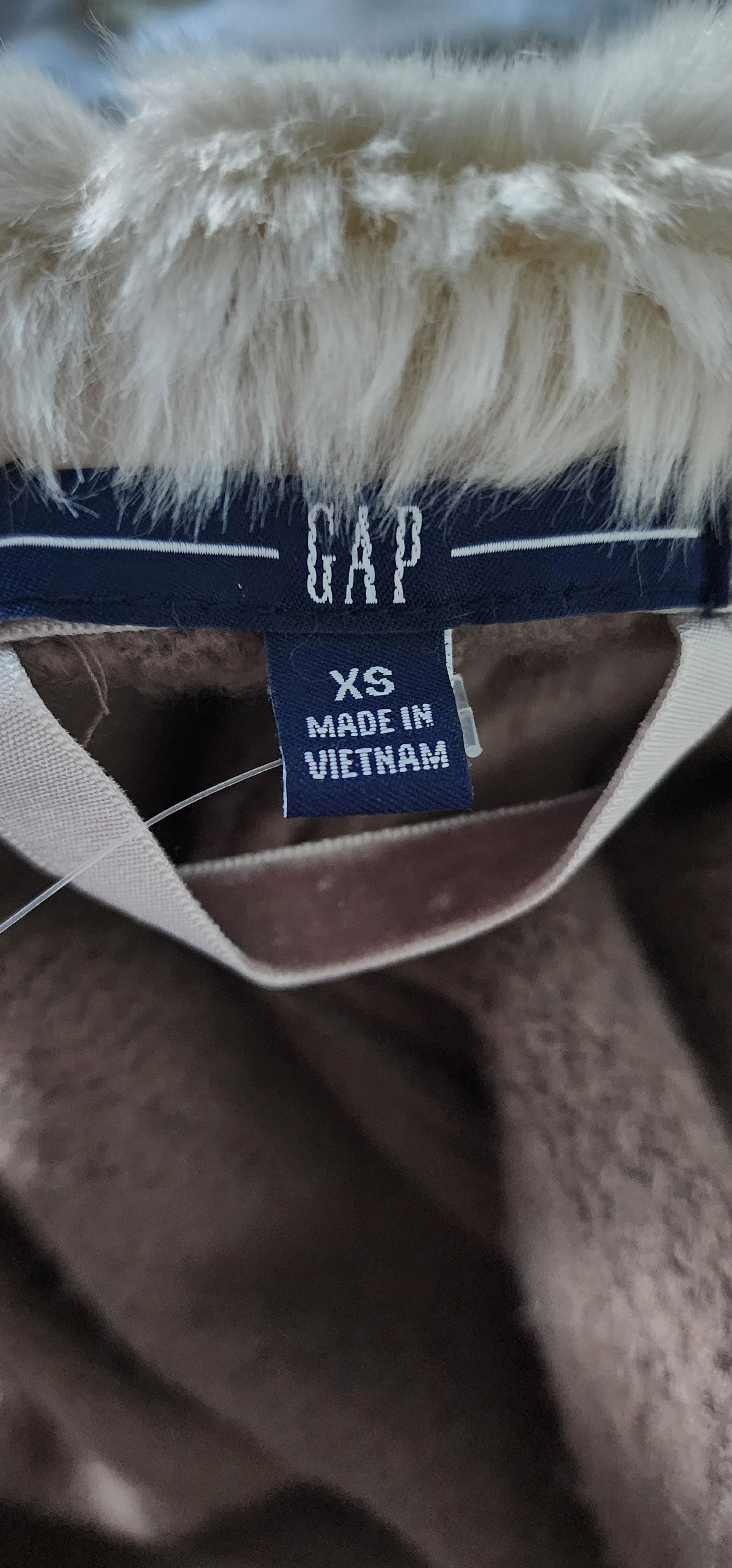Gap NWT GAP Taupe Faux Fur Hood Sweater Wrap Robe Tie Ribbed XS Size XS / US 0-2 / IT 36-38 - 4 Thumbnail
