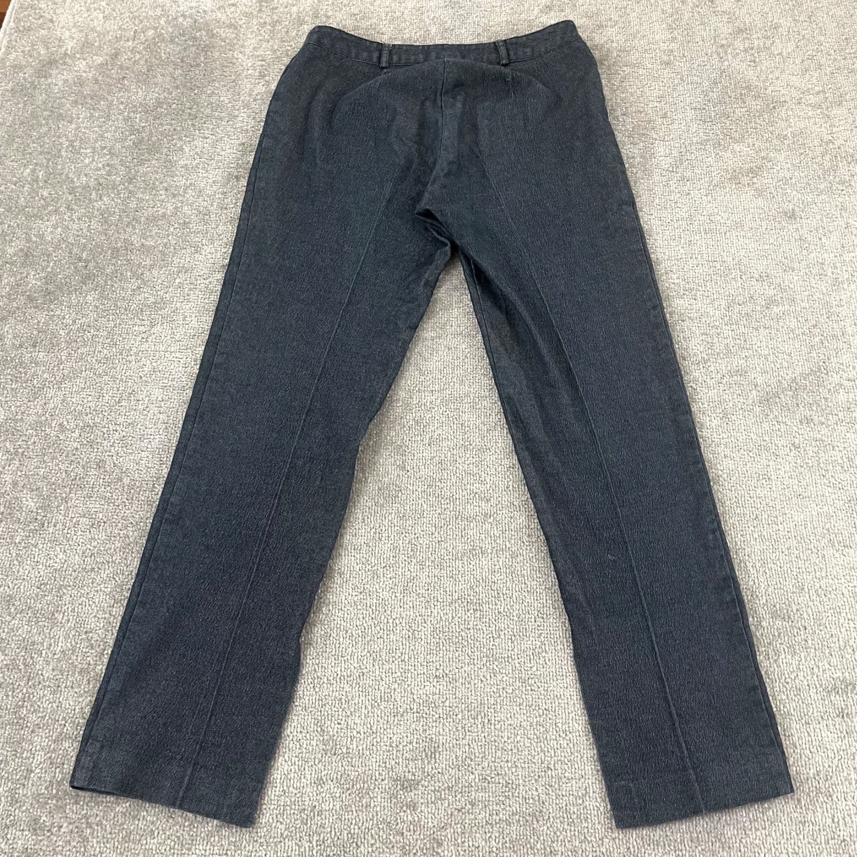 Trina Turk TRINA TURK Pants Size 8 x 30" Ankle Straight Pleated Blue Slit Leg Summer Womens Size 30" / US 8 / IT 44 - 2 Thumbnail