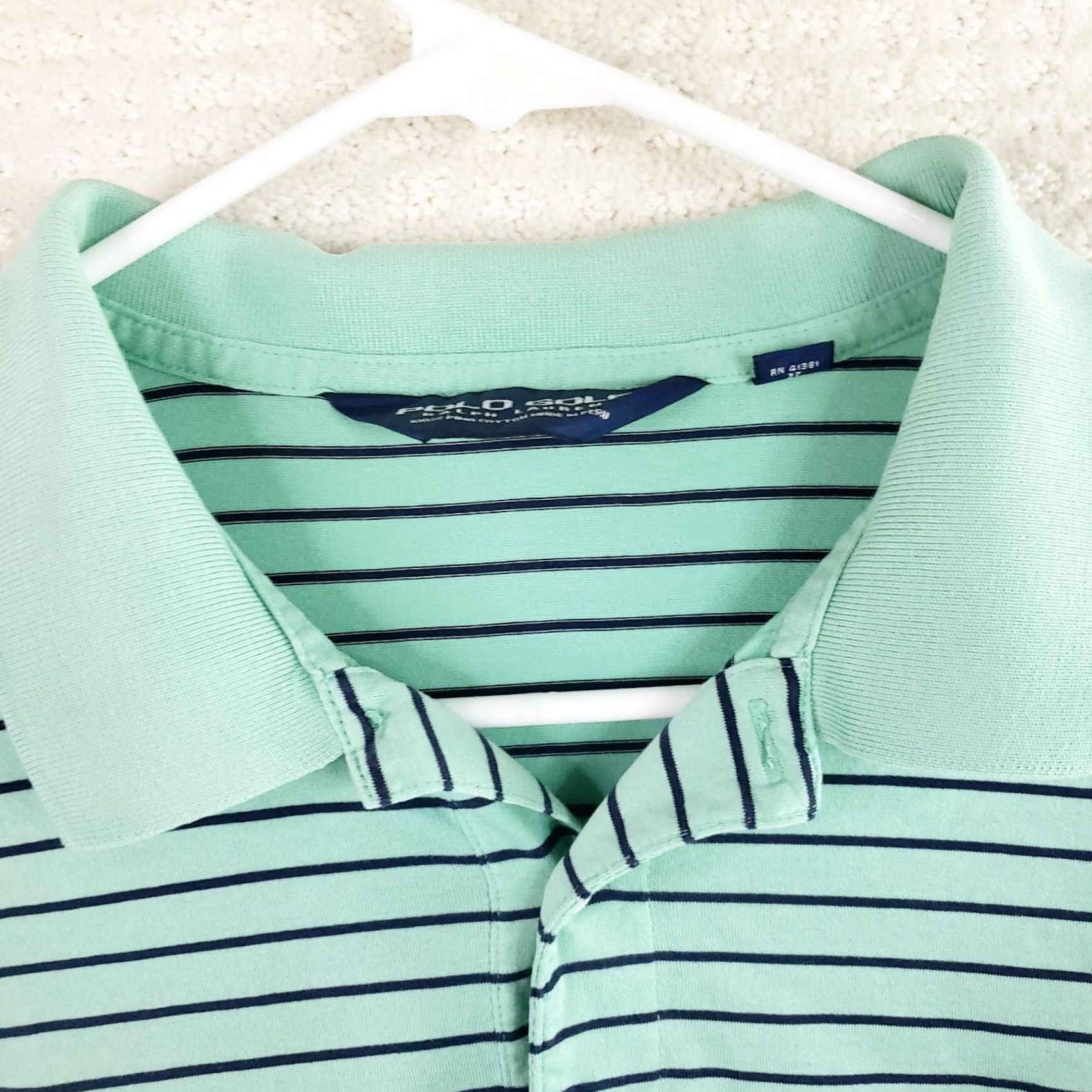 Polo Ralph Lauren Polo Ralph Lauren Green Striped XL Short Sleeve Cotton Golf Shirt St. Jude Men Size US XL / EU 56 / 4 - 5 Thumbnail