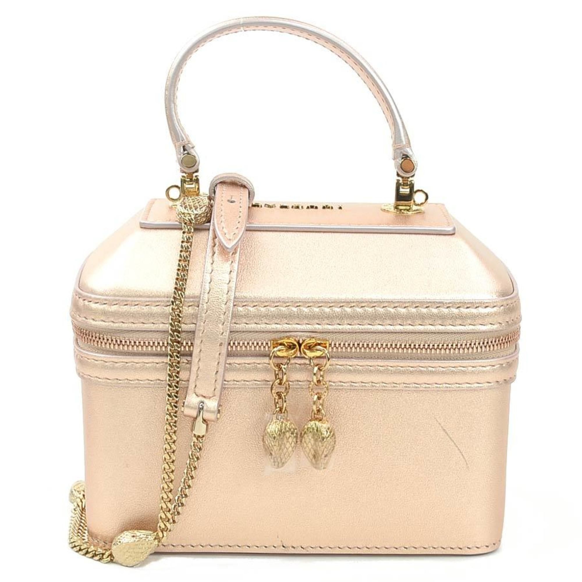 Bvlgari BVLGARI Serpenti Leather Shoulder Bag in Metallic Pink Beige, Women's, r10697a Size ONE SIZE - 1 Thumbnail