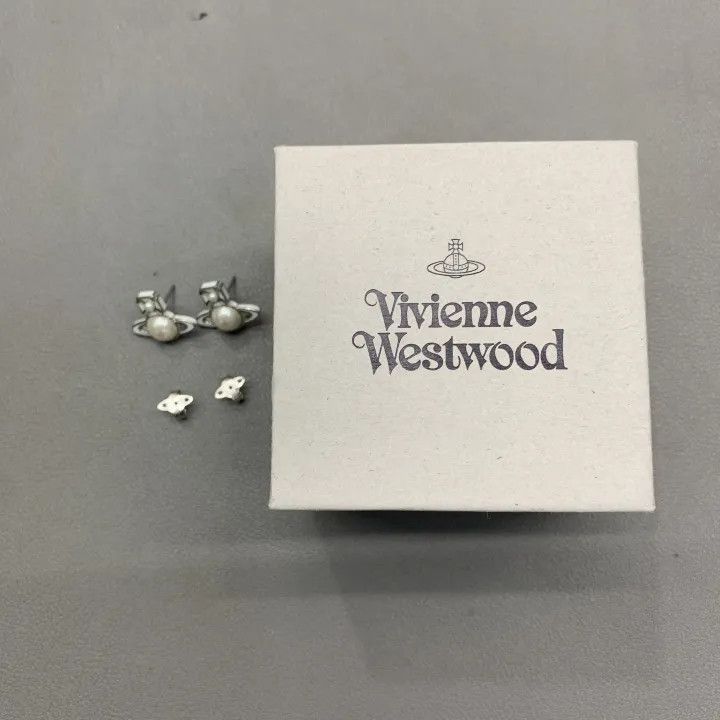 Vivienne Westwood Vivienne Westwood Tillya Pearl Saturn Earrings Size ONE SIZE - 3 Thumbnail