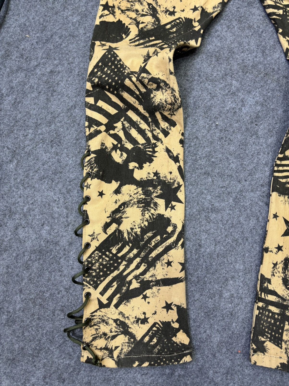 Japanese Brand 💥Lace Up Flare💥Browny Full Print Flare Pant F777 Size US 30 / EU 46 - 9 Thumbnail