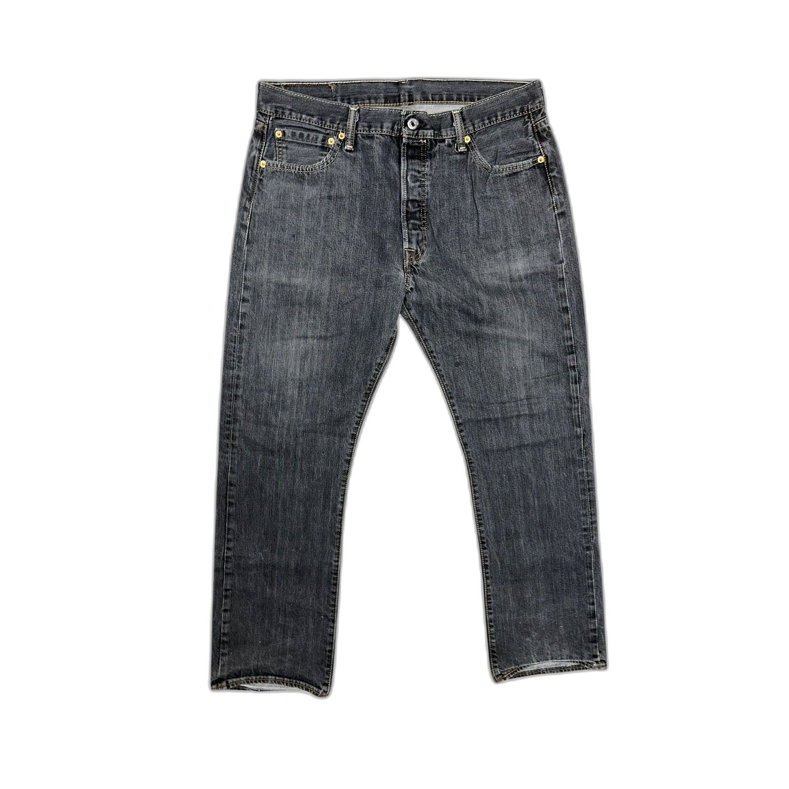 Levi's Levi's 501 Black Jeans Button Fly denim Mens 36x32 Denim Size US 36 / EU 52 - 3 Thumbnail