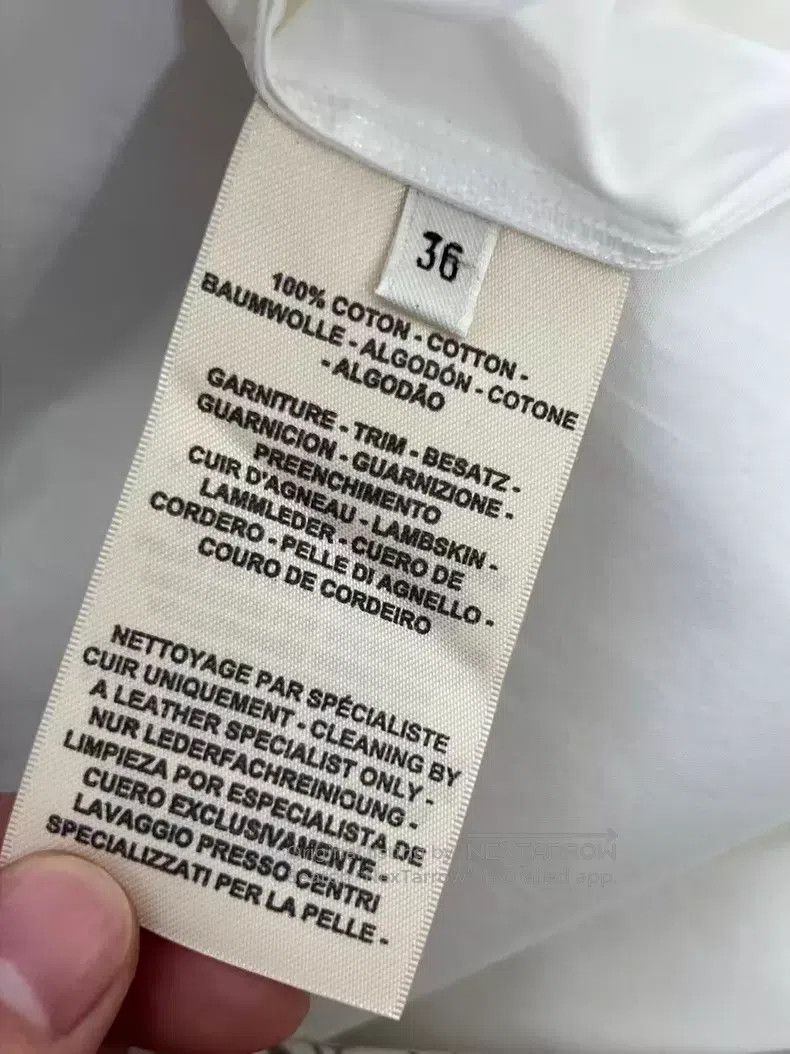 Hermes Hermes White Back Metal Buckle Shirt Size XS / US 0-2 / IT 36-38 - 4 Thumbnail