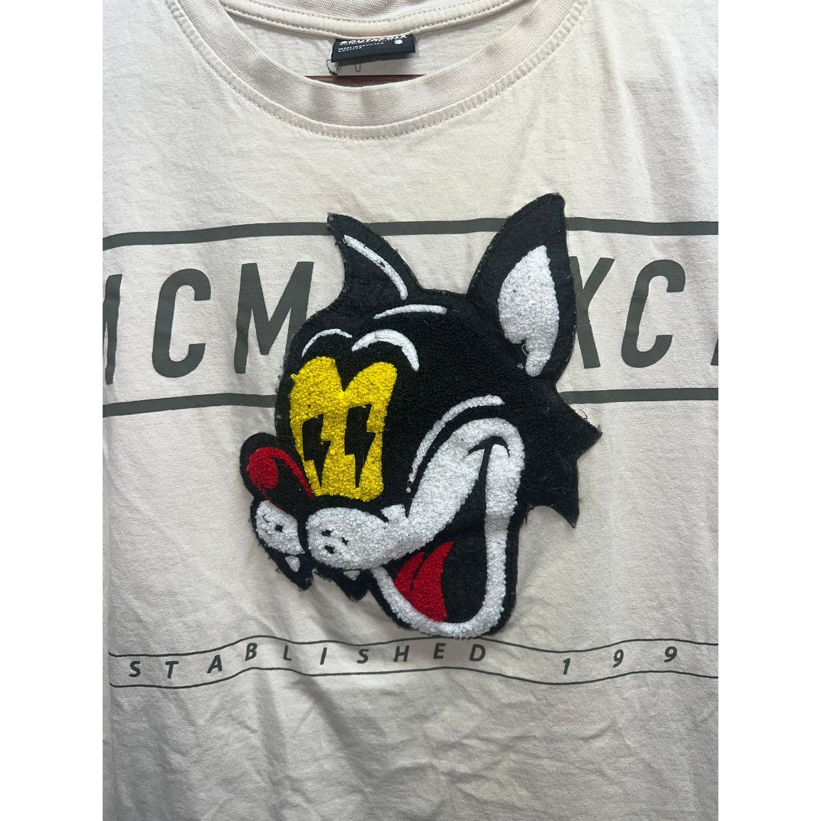 Southpole Y2K Southpole Shirt Crazy Cat Cartoon Cream Tee 2000s Small Size US S / EU 44-46 / 1 - 2 Thumbnail