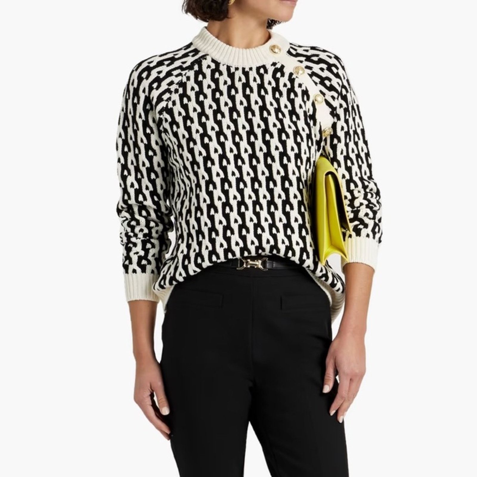 Derek Lam 10 Crosby RTR Derek Lam 10 Crosby Swayer Intarsia Long Sleeve Sweater Size M / US 6-8 / IT 42-44 - 1 Thumbnail
