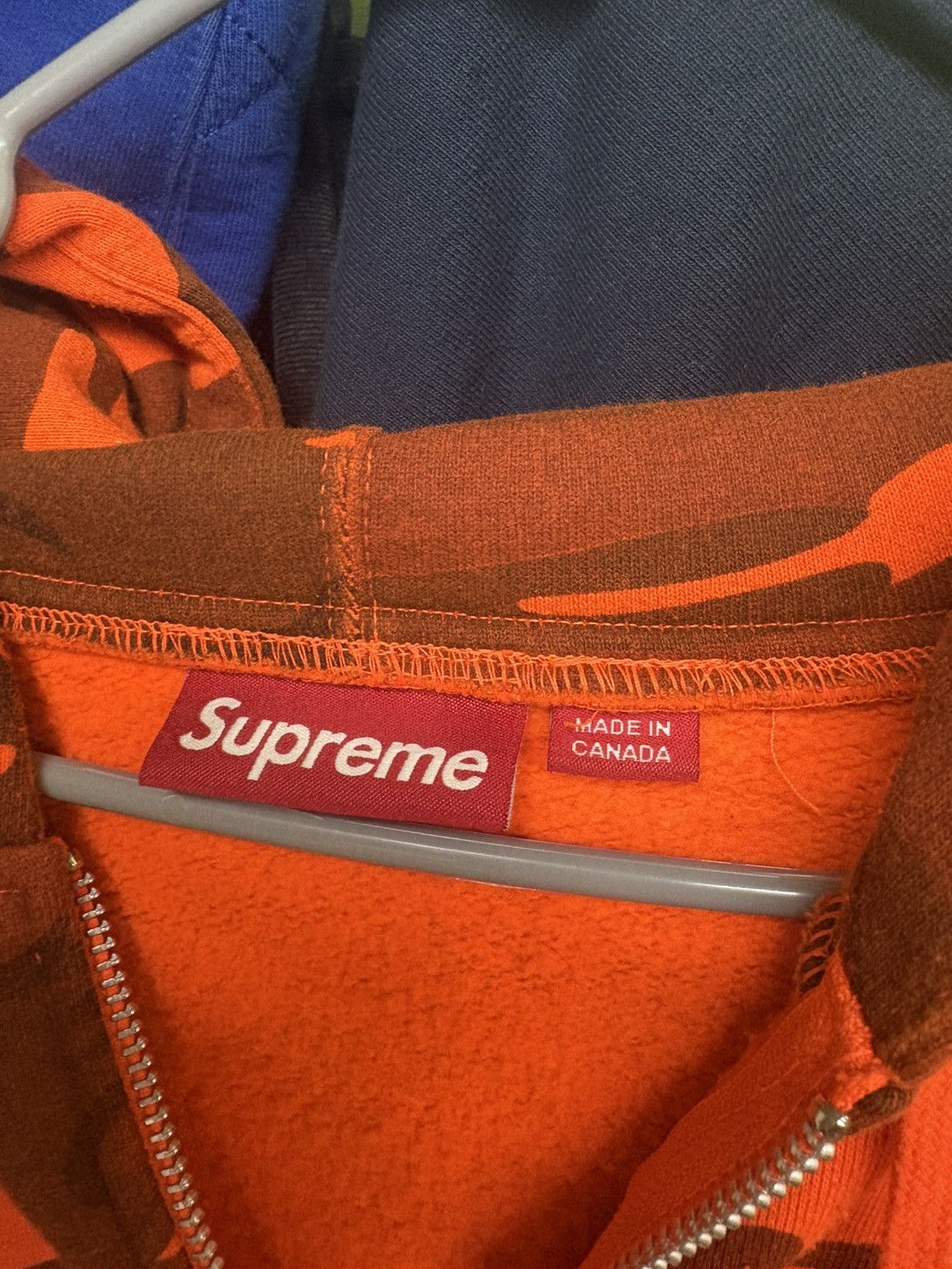 Supreme Supreme Small Box Zip Up Hooded Sweatshirt Orange Camo Size US XL / EU 56 / 4 - 3 Thumbnail