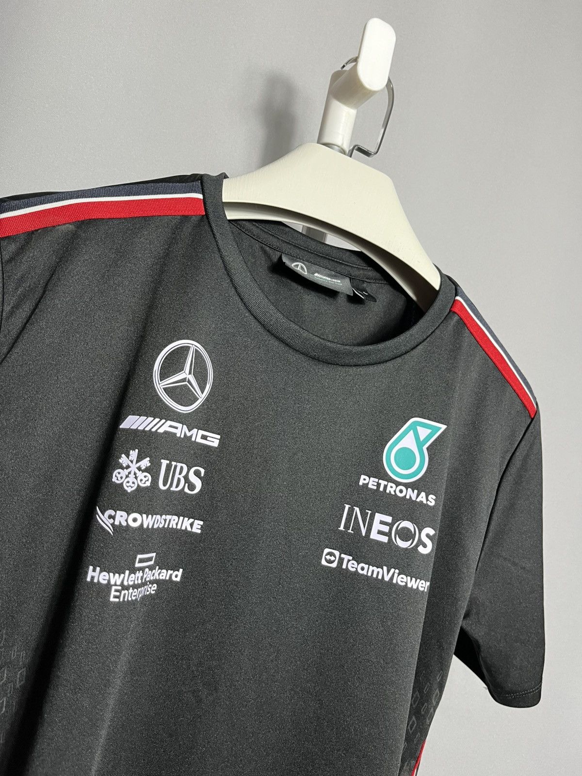 Mercedes-Benz Mercedes AMG Petronas F1 woman’s t-shirt black shorts sleeve Size L / US 10 / IT 46 - 3 Thumbnail