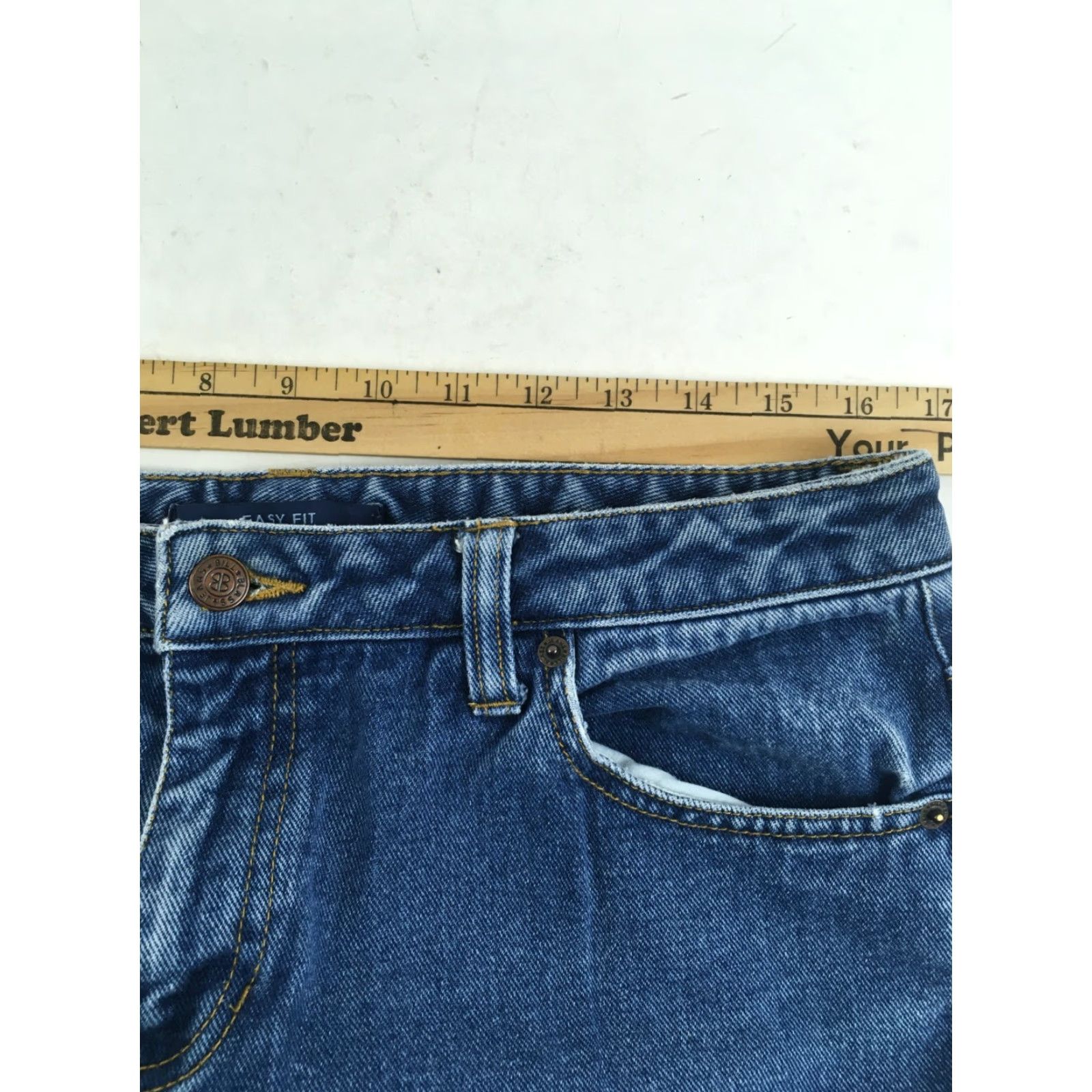 Bill Blass VINTG Bill Blass Jeans Women's 12P Blue Denim Straight Leg Petites 25 In Inseam Womens Size 34" / US 12 / IT 48 - 3 Thumbnail