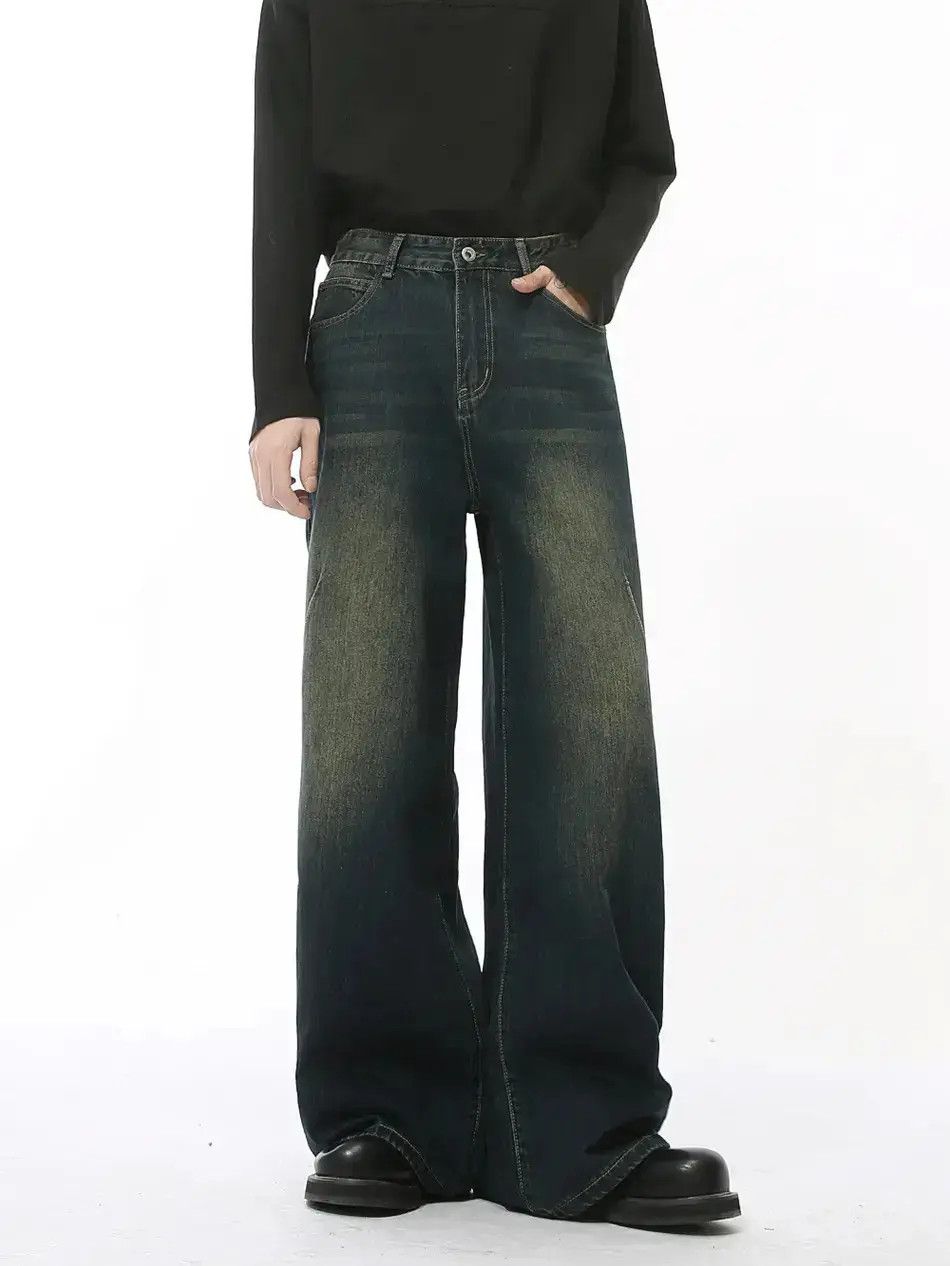 Japanese Brand Retro loose straight leg high street jeans Size US 32 / EU 48 - 6 Thumbnail