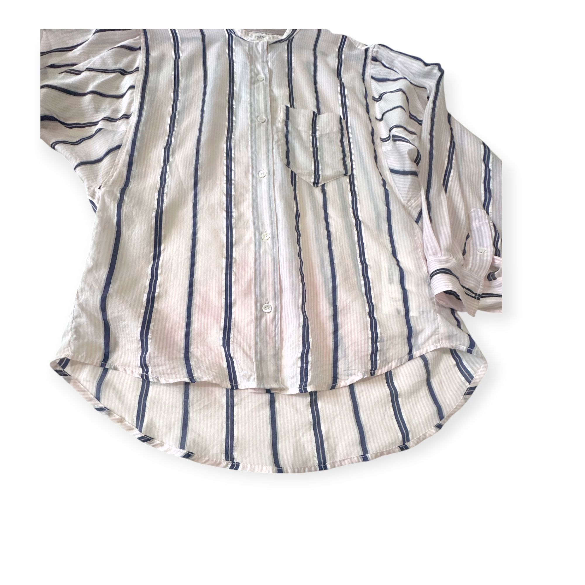 Isabel Marant Etoile Isabel Marant Etoile Pink Satchell Stripe Shirt, Size US2, Size XS / US 0-2 / IT 36-38 - 8 Thumbnail
